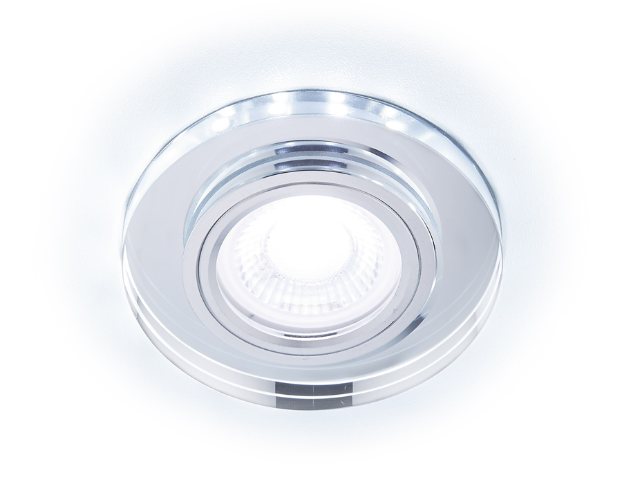 S214 CL хром/прозрачный /MR16+3W(LED COLD)