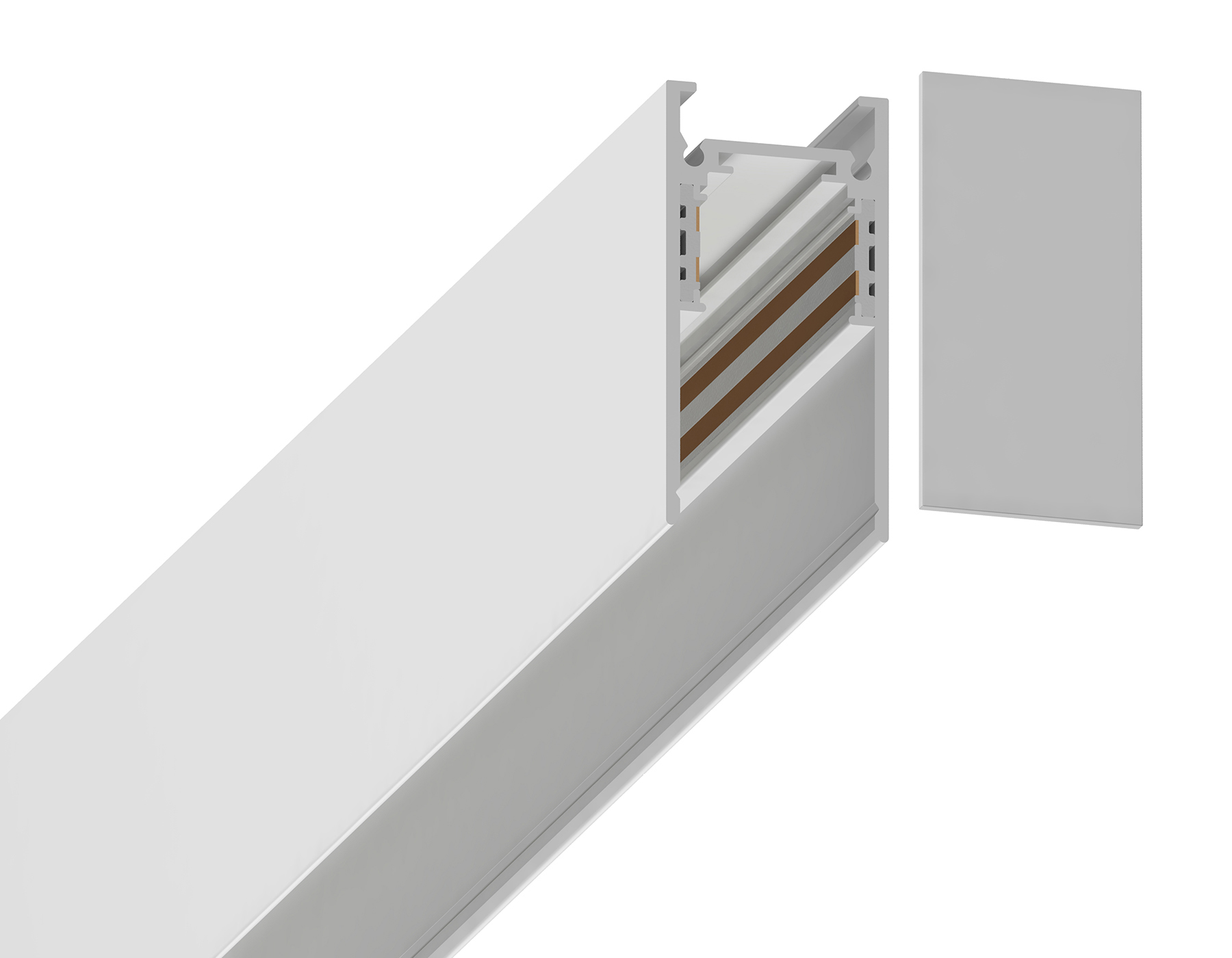 GL3605 WH белый заглушка для накладного магнитного шинопровода Magnetic 48V (2шт)