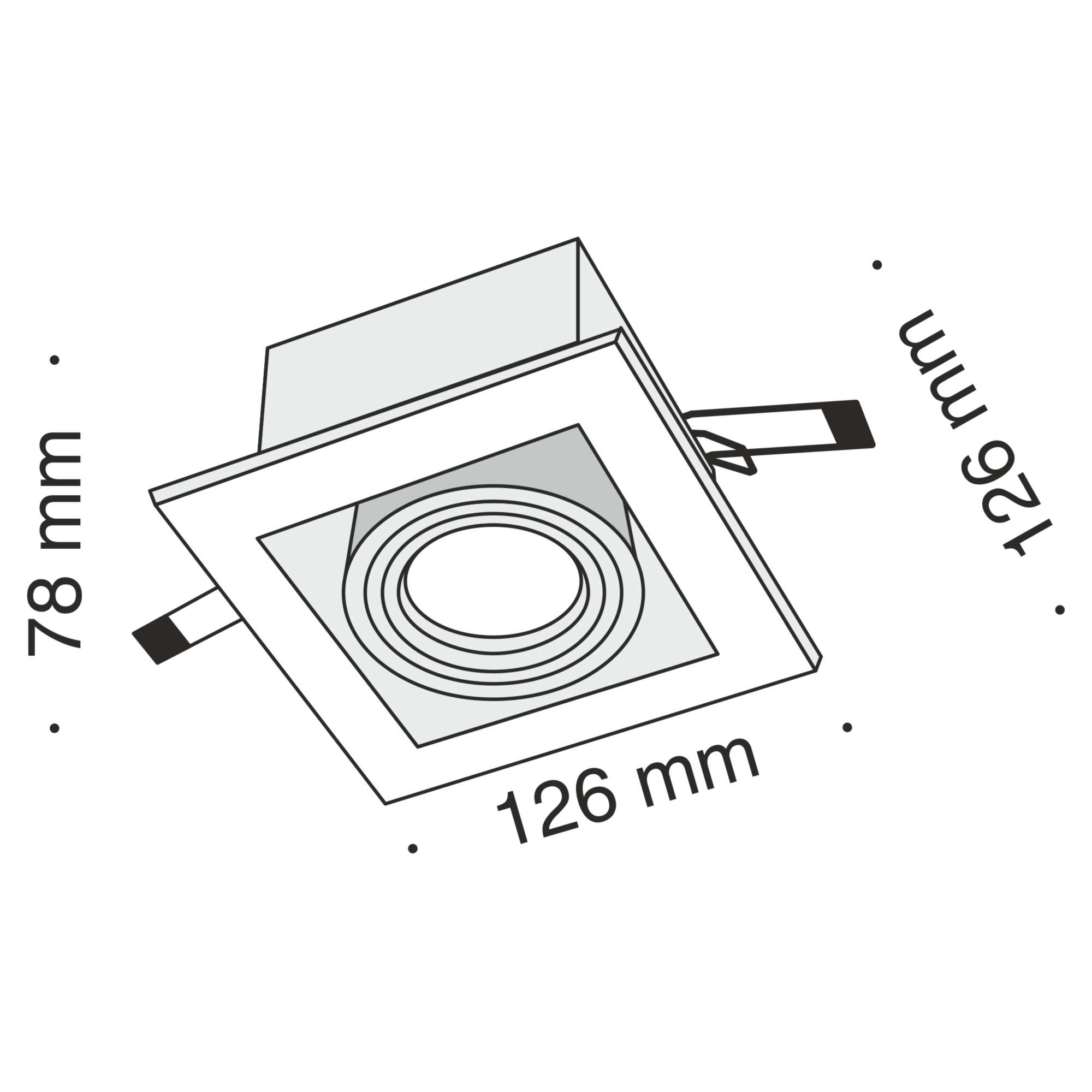 Встраиваемый светильник Technical DL008-2-01-S
