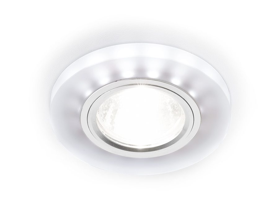 S214 WH/CH/WH матовый/хром/MR16+3W(LED WHITE)