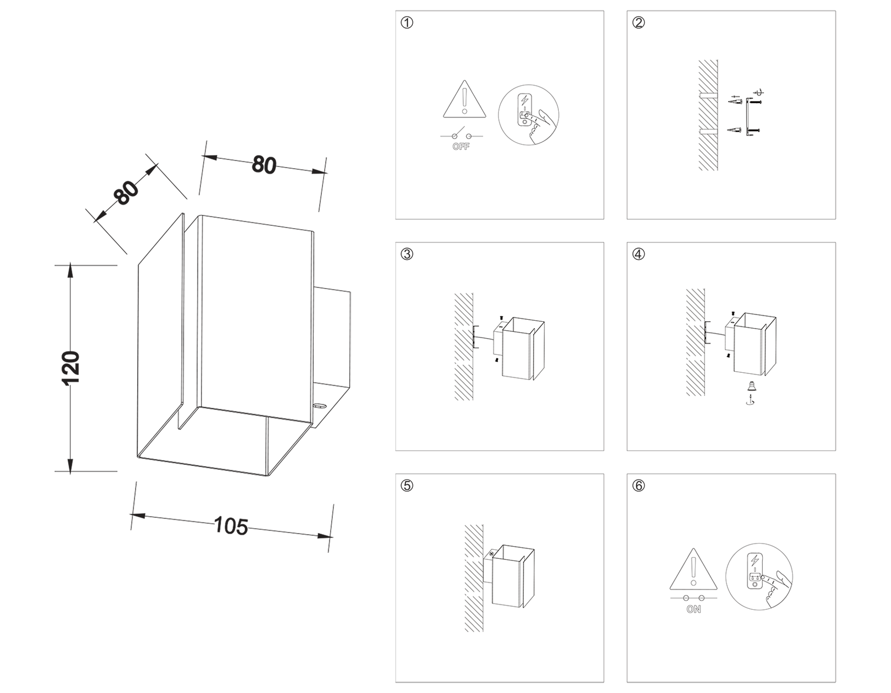 TN5118 BK черный G9 max 40W 120*80*105