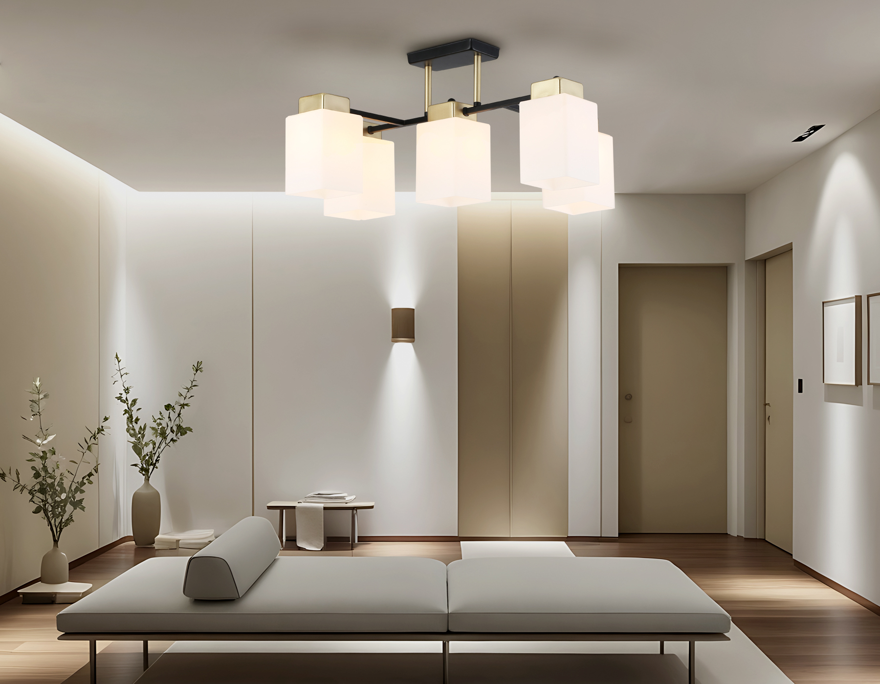 TR303048/5 BK/GD черный/золото E27/5 max 60W 540*480*270