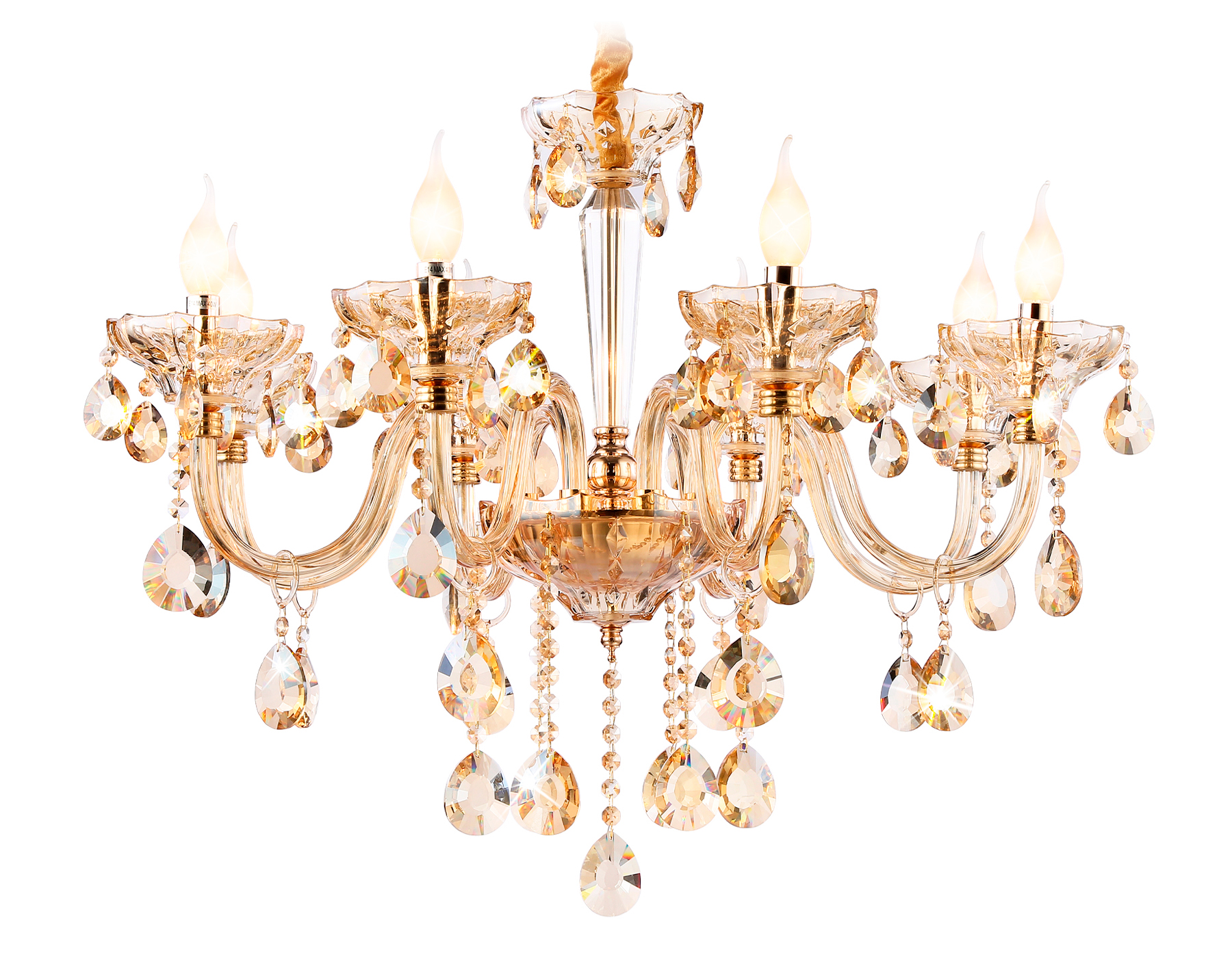 TR4907/8 GD/TI золото/янтарь E14/8 max 40W D760*639