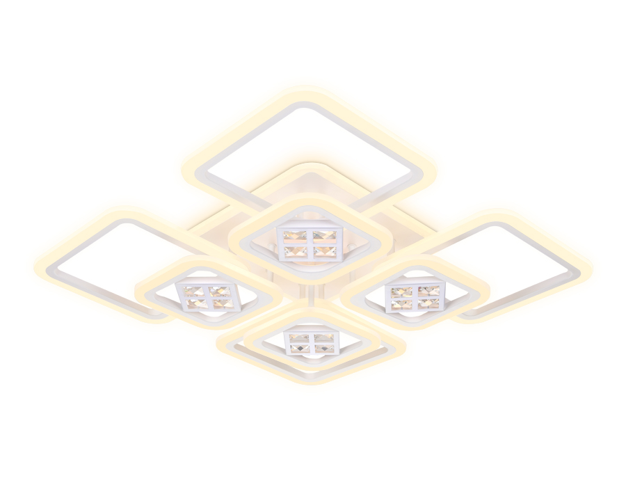 FA289/4+4 WH белый 176W 820*820*120 (ПДУ РАДИО 2.4G)