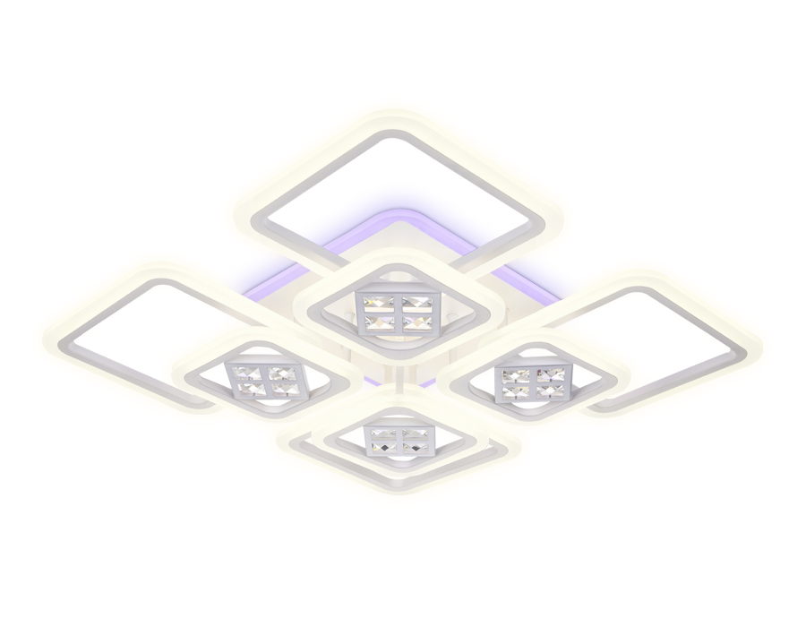 FA289/4+4 WH белый 176W 820*820*120 (ПДУ РАДИО 2.4G)