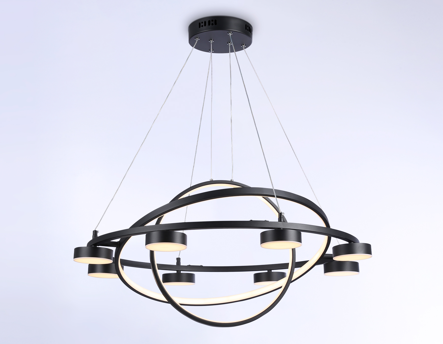 FL51779/3+8 BK черный 3000K/4200K/6400K 112W D800/580/400*1200 (ПДУ ИК)