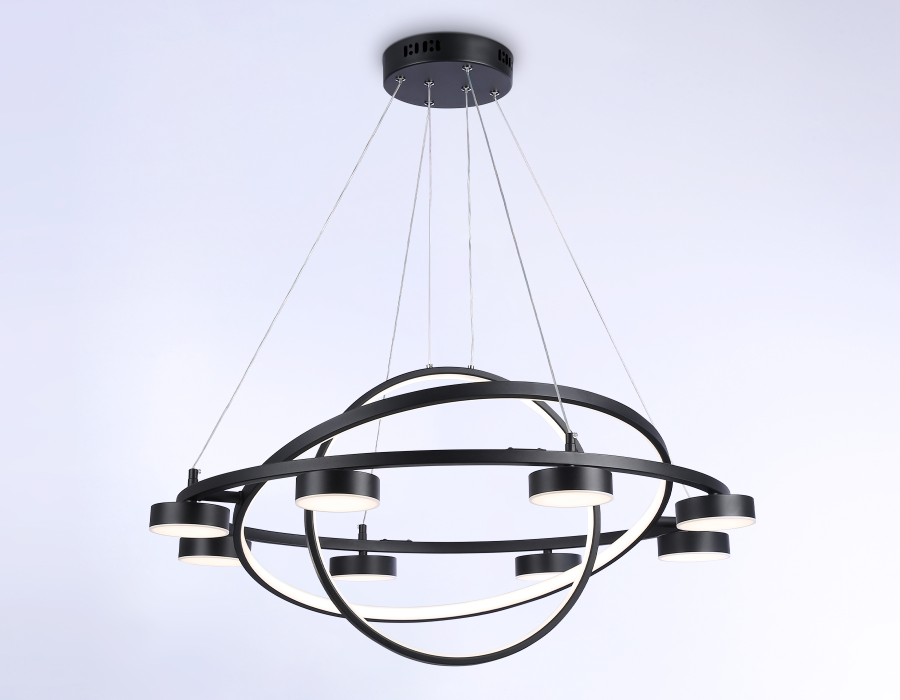 FL51779/3+8 BK черный 3000K/4200K/6400K 112W D800/580/400*1200 (ПДУ ИК)