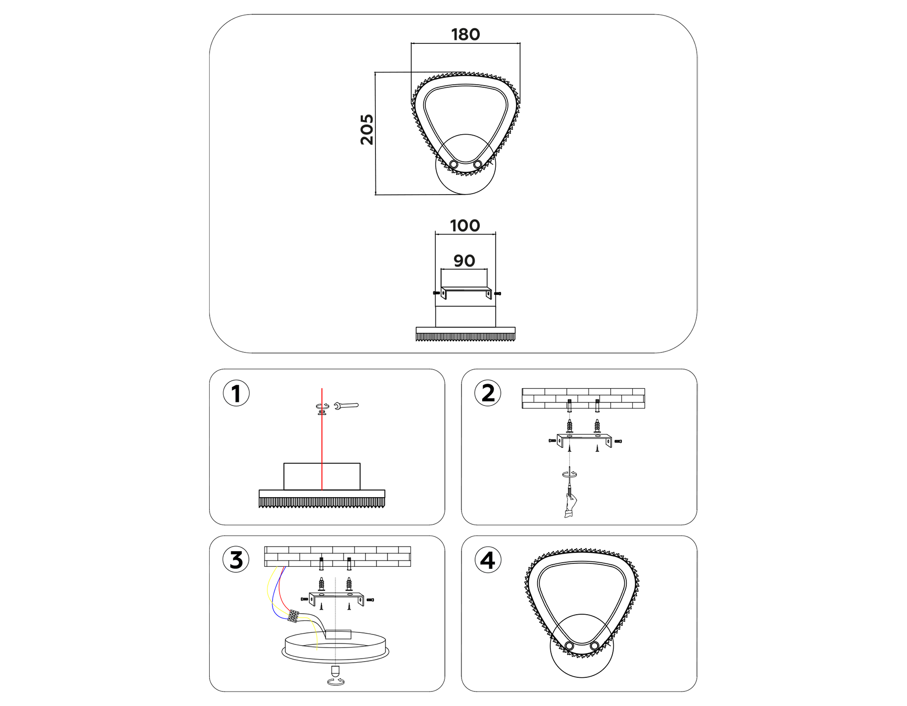 FA9557 WH белый 20W 6400K/3000K 220*250*70