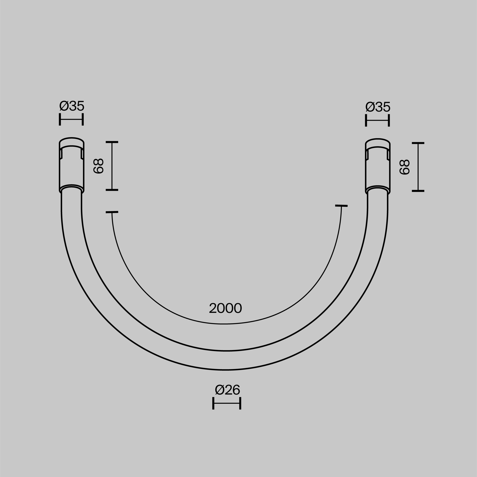 Трековый светильник Technical TR154-1-27W4K-PT