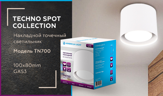 TN700 WH белый GX53 D100*80