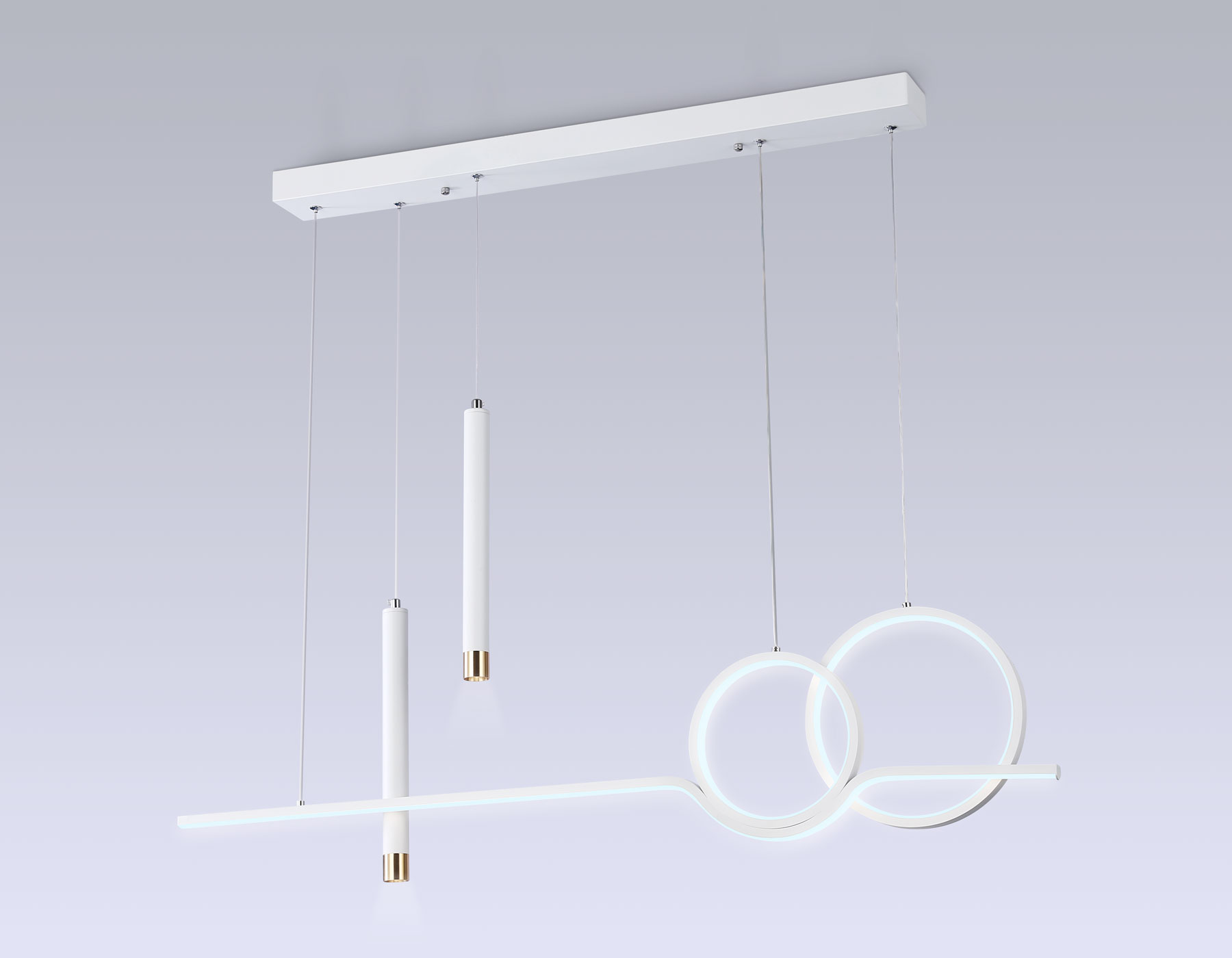 FL5393/5 WH белый 3000K/4200K/6400K+4200K 62W 1000*75*1200 (ПДУ ИК)