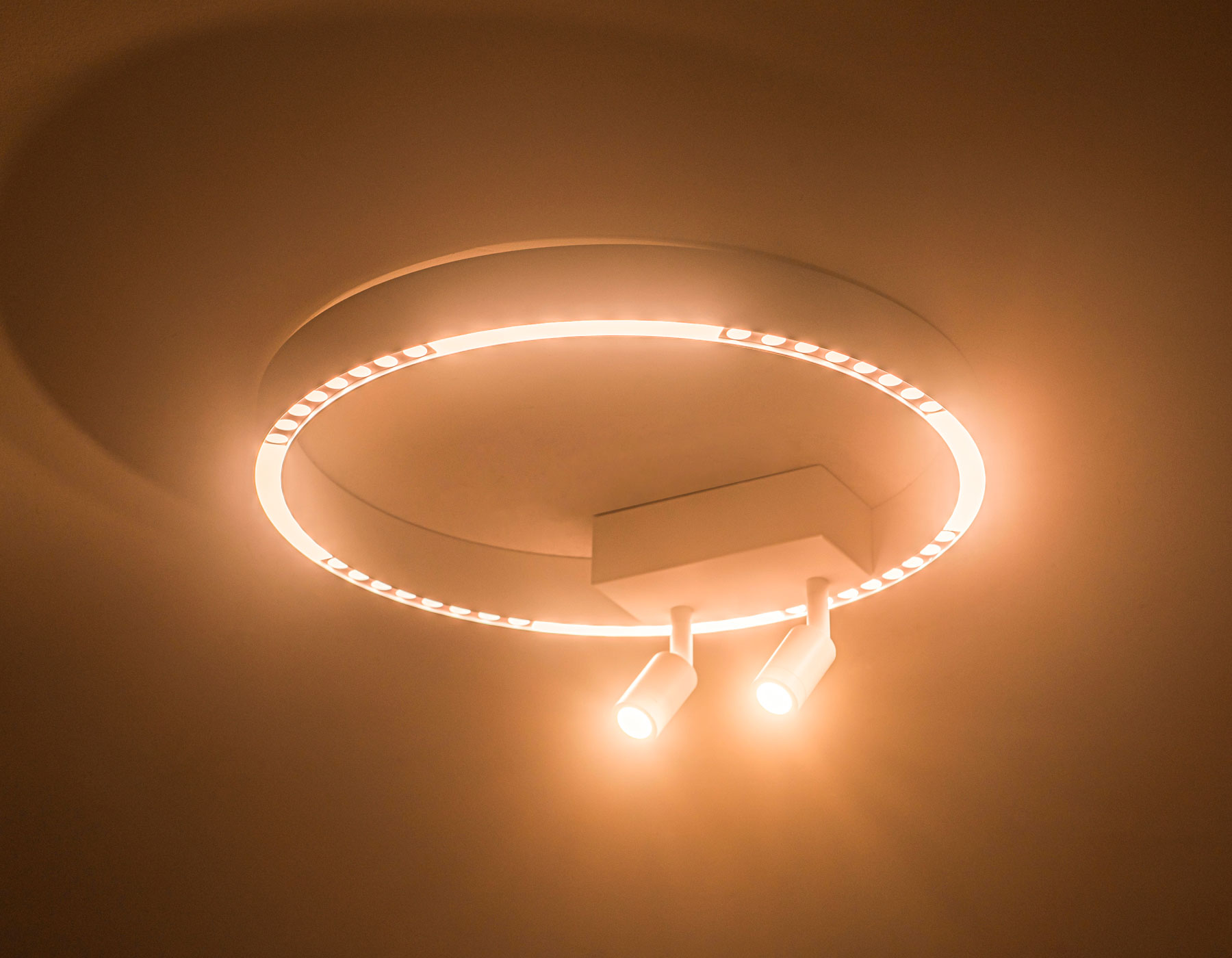 FL5805/1+2 WH белый 25W 3000K/4200K/6400K D400*95 (без ПДУ)