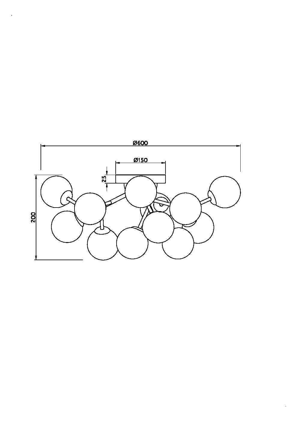 Потолочный светильник Maytoni MOD545CL-12BS