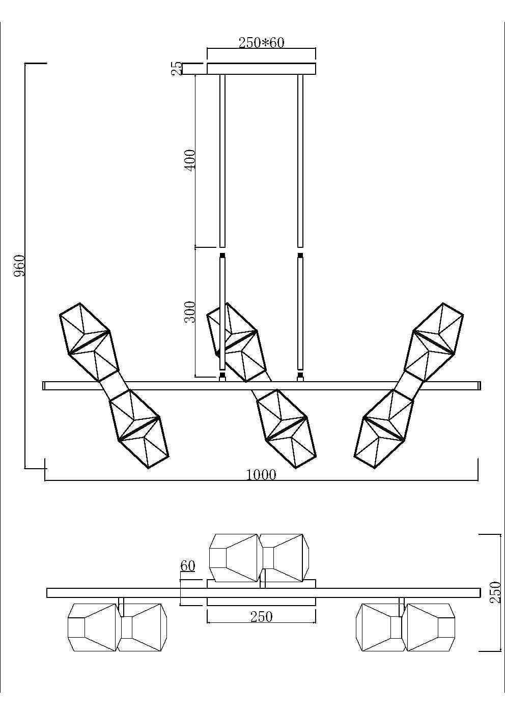 Подвесной светильник Maytoni MOD325PL-06G