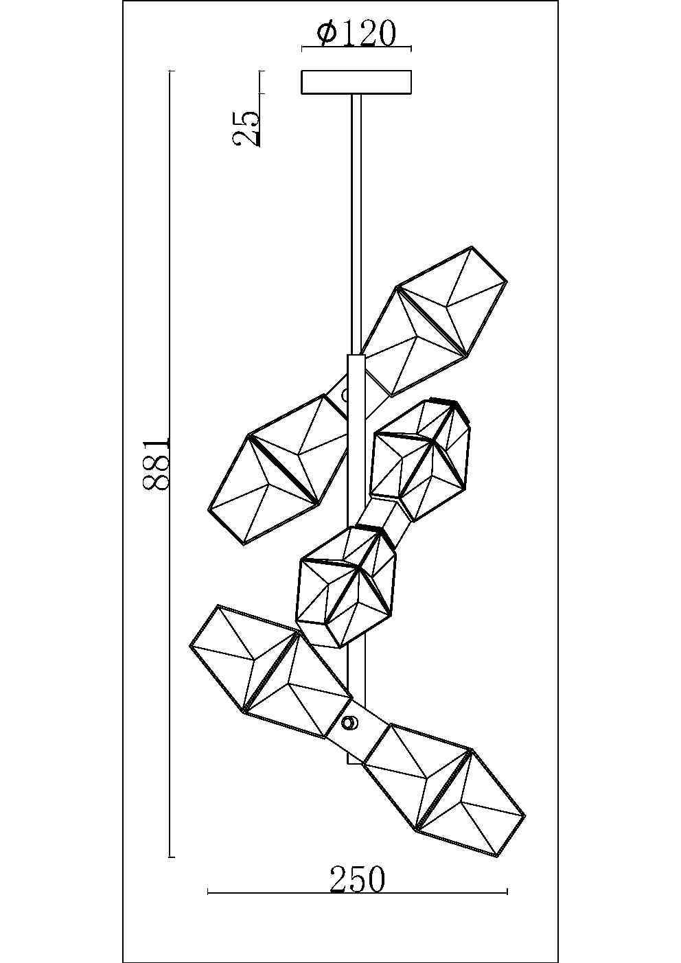 Подвесной светильник Maytoni MOD325PL-06G1