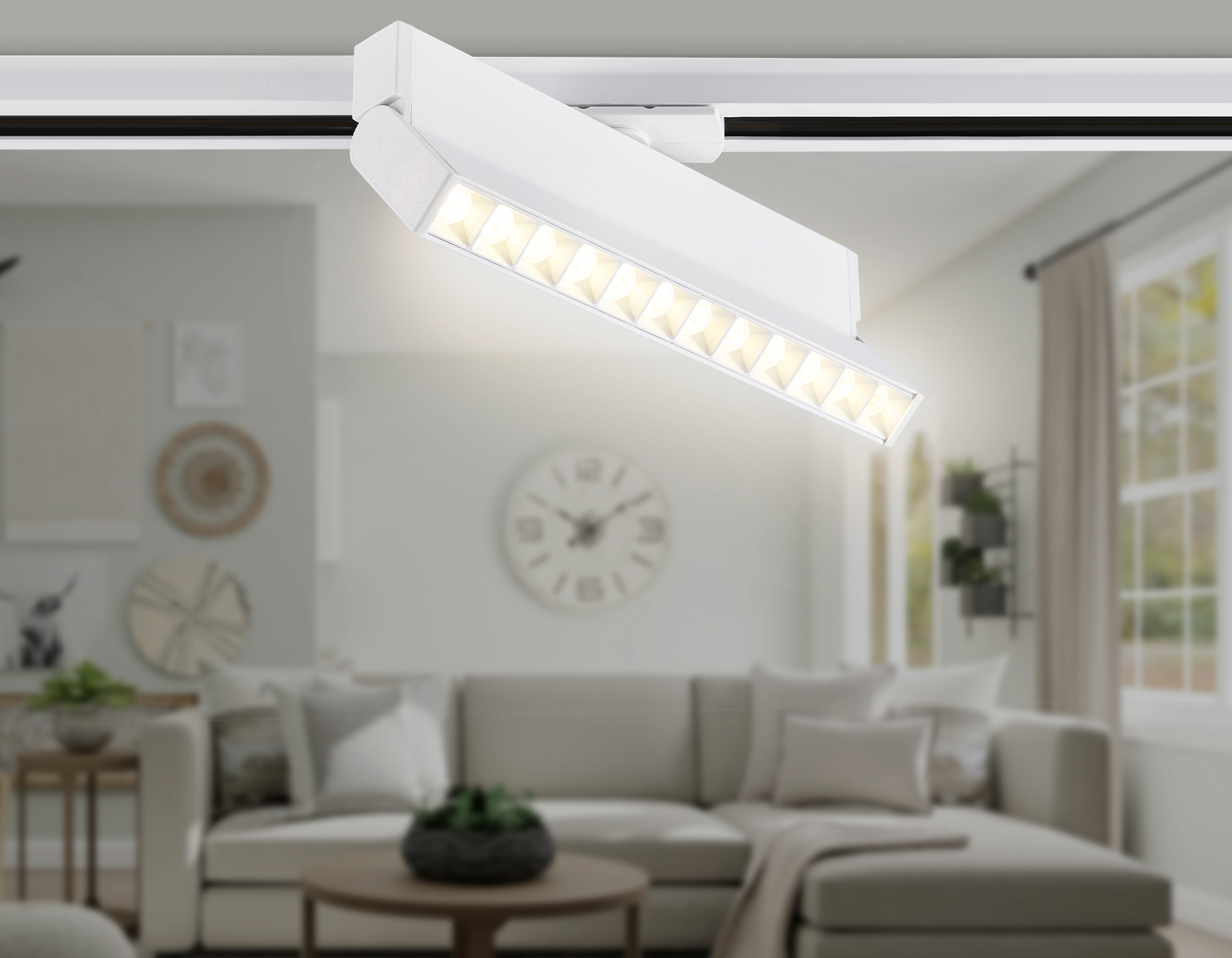 GL6815 WH белый LED 12W 3000K 24° 230*22*87
