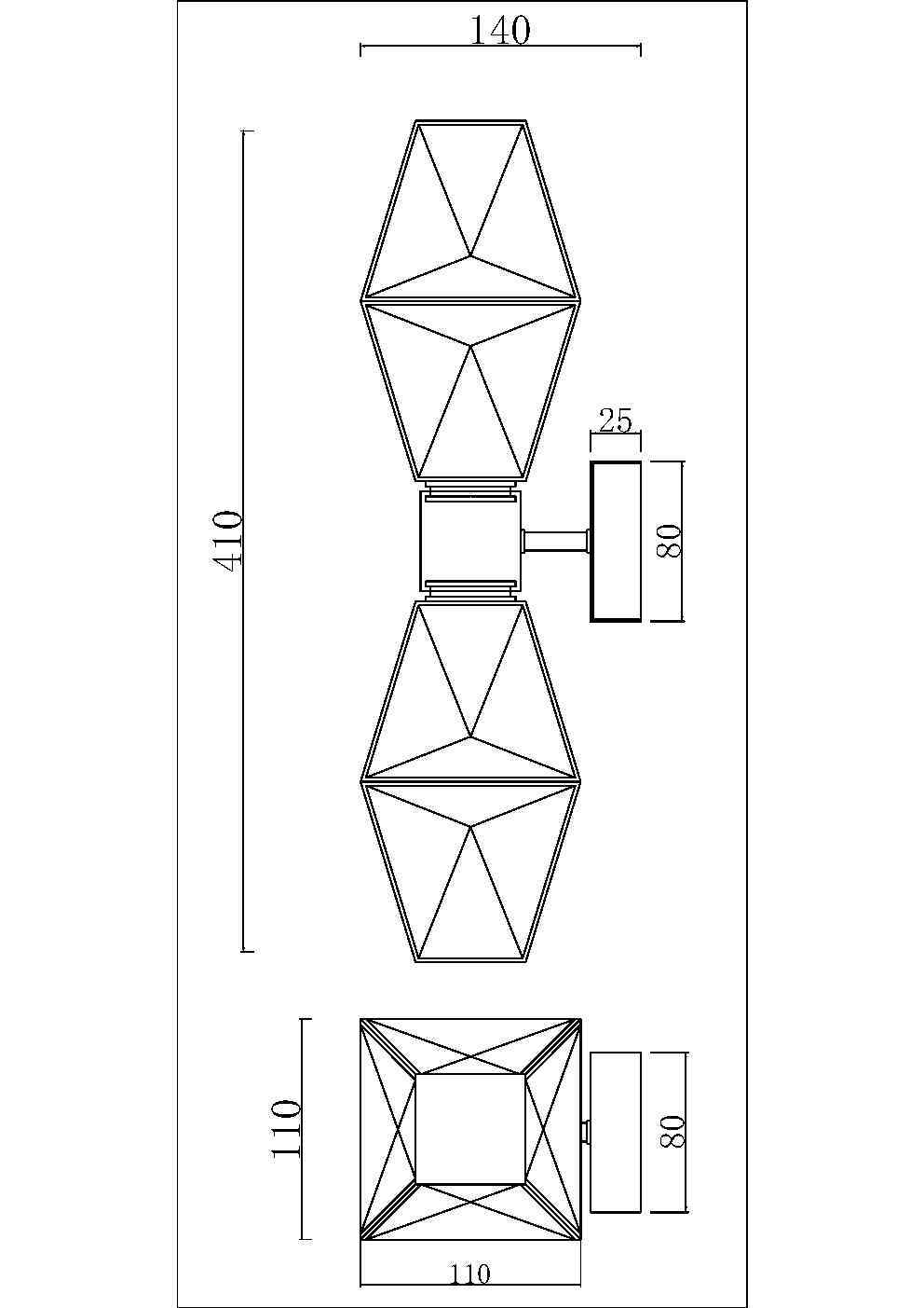 Настенный светильник (бра) Maytoni MOD325WL-02G
