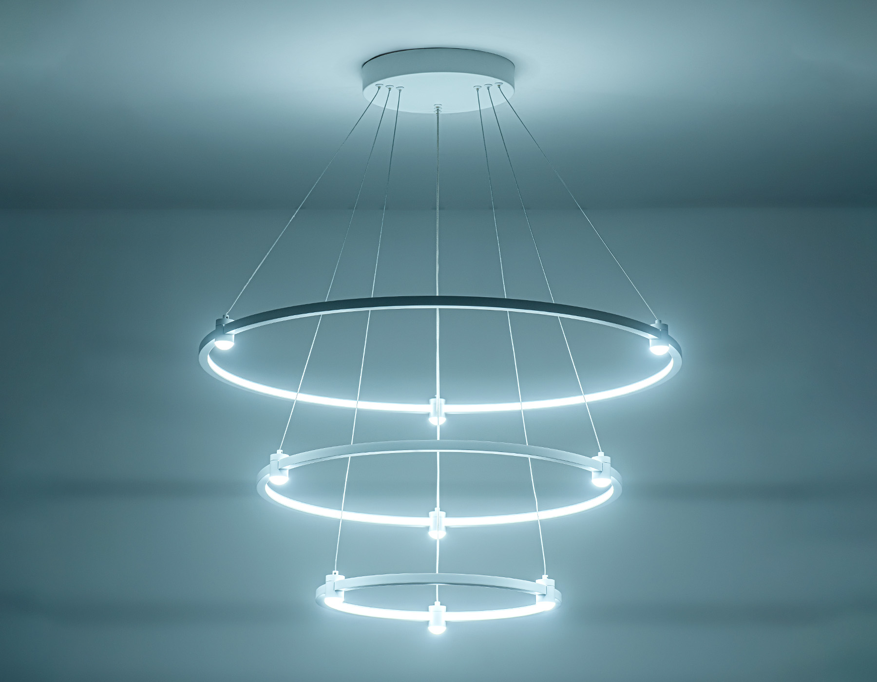 FL5511/3+9 WH белый 90W 3000K/4200K/6400K D800/600/400*1300 (без ПДУ)