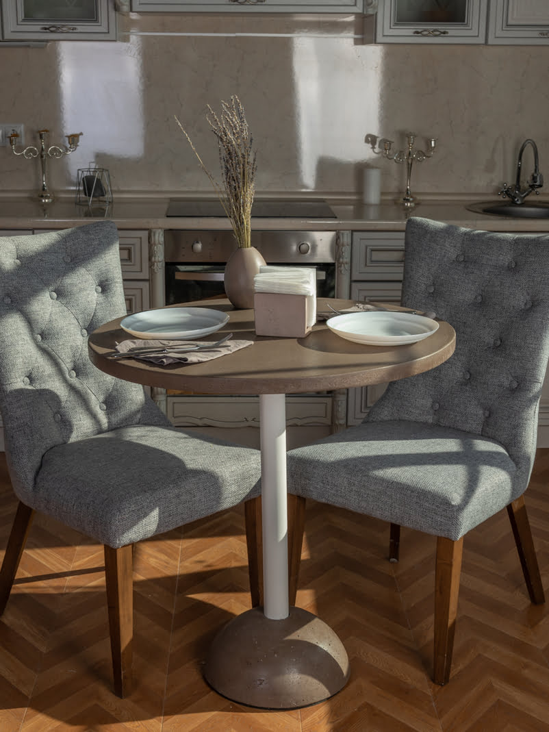 Обеденный стол Bowl 750-500 BRN+WT 000059802