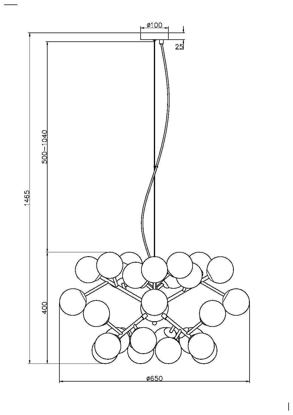 Подвесной светильник Maytoni MOD545PL-24BS