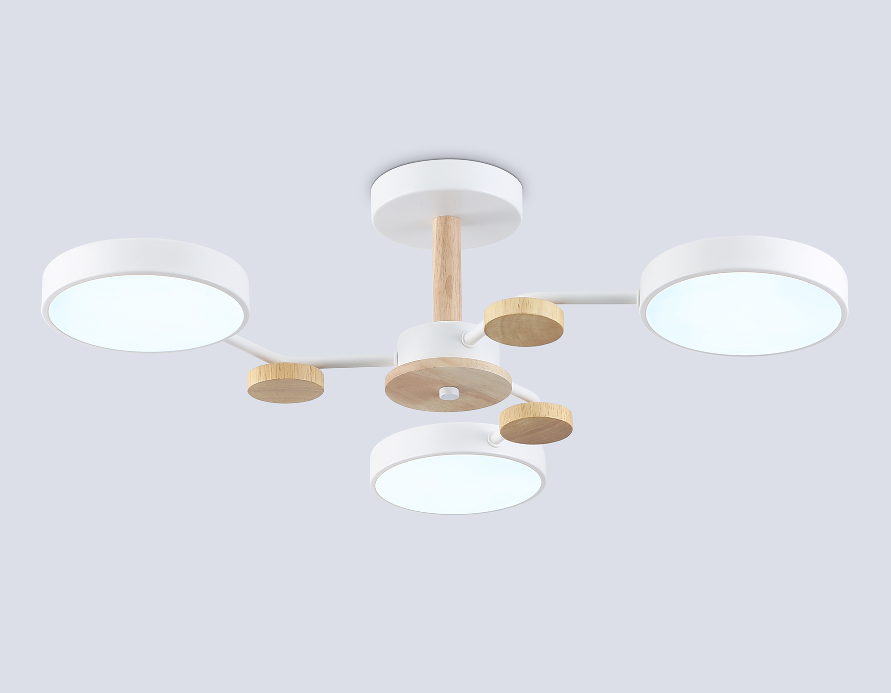 FL4855/3 WH/WD белый/дерево 54W 3000-6000K D660*170 (без ПДУ)