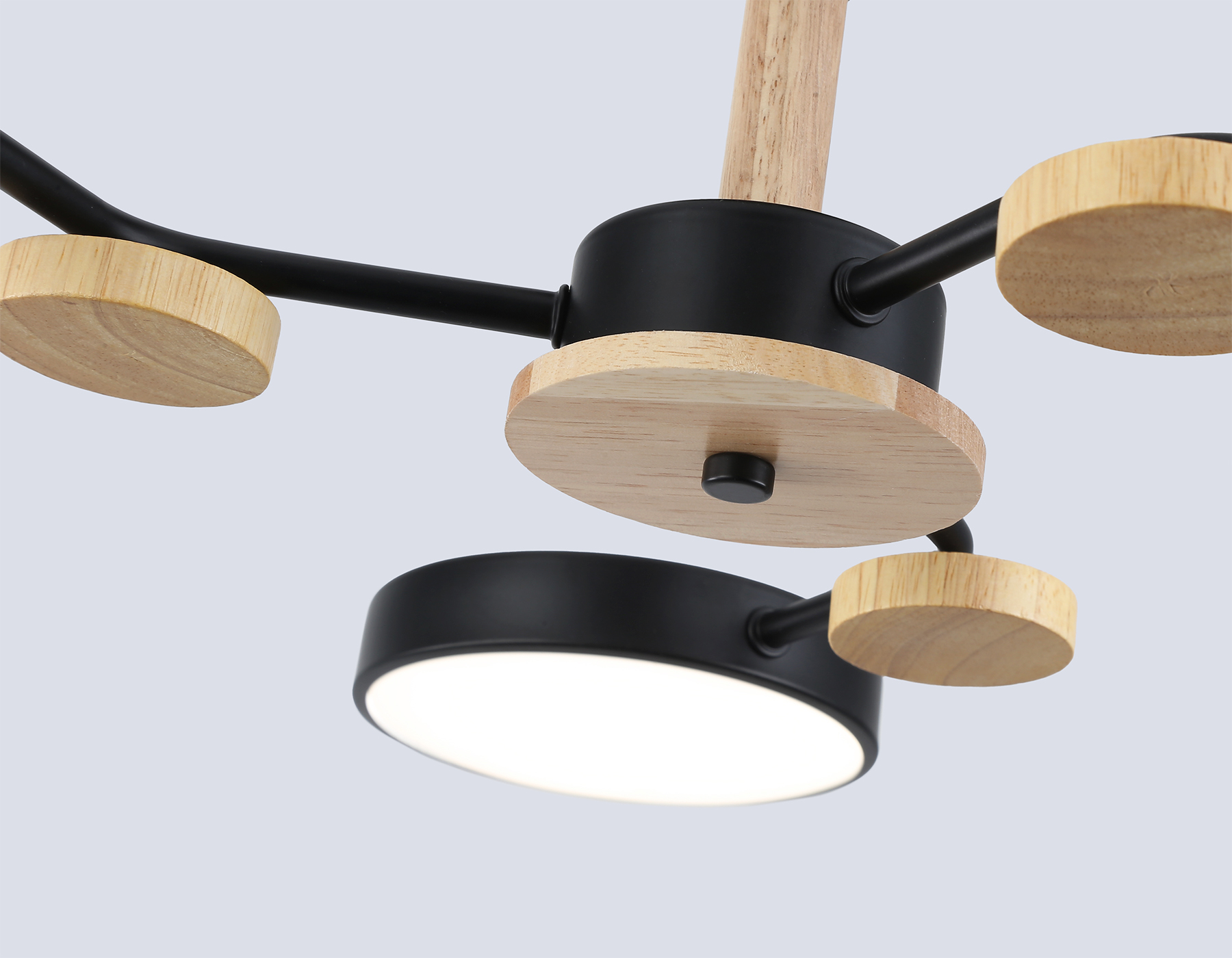 FL4857/3 BK/WD черный/дерево 54W 3000-6000K D660*170 (без ПДУ)