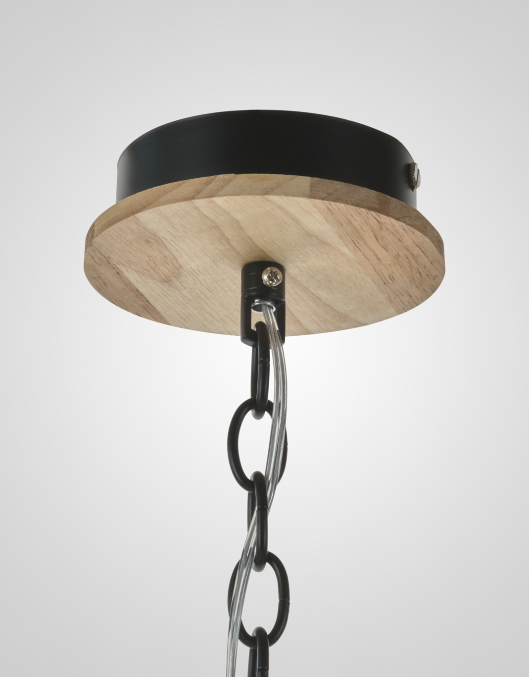 Подвесная люстра PL6238-3 BK+Wood 000060427