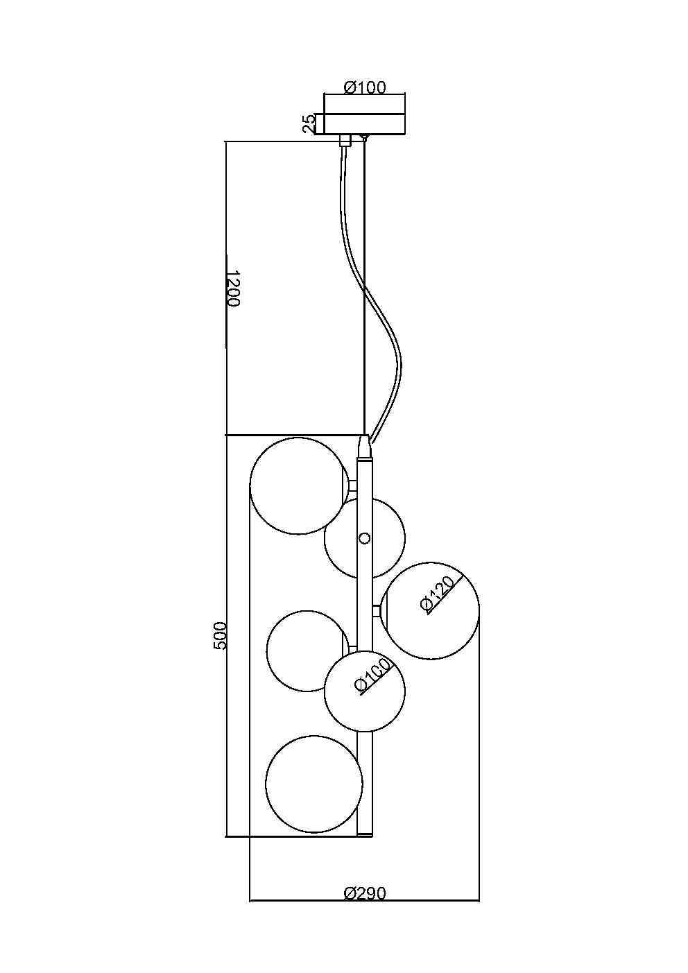Подвесной светильник Maytoni MOD545PL-06G