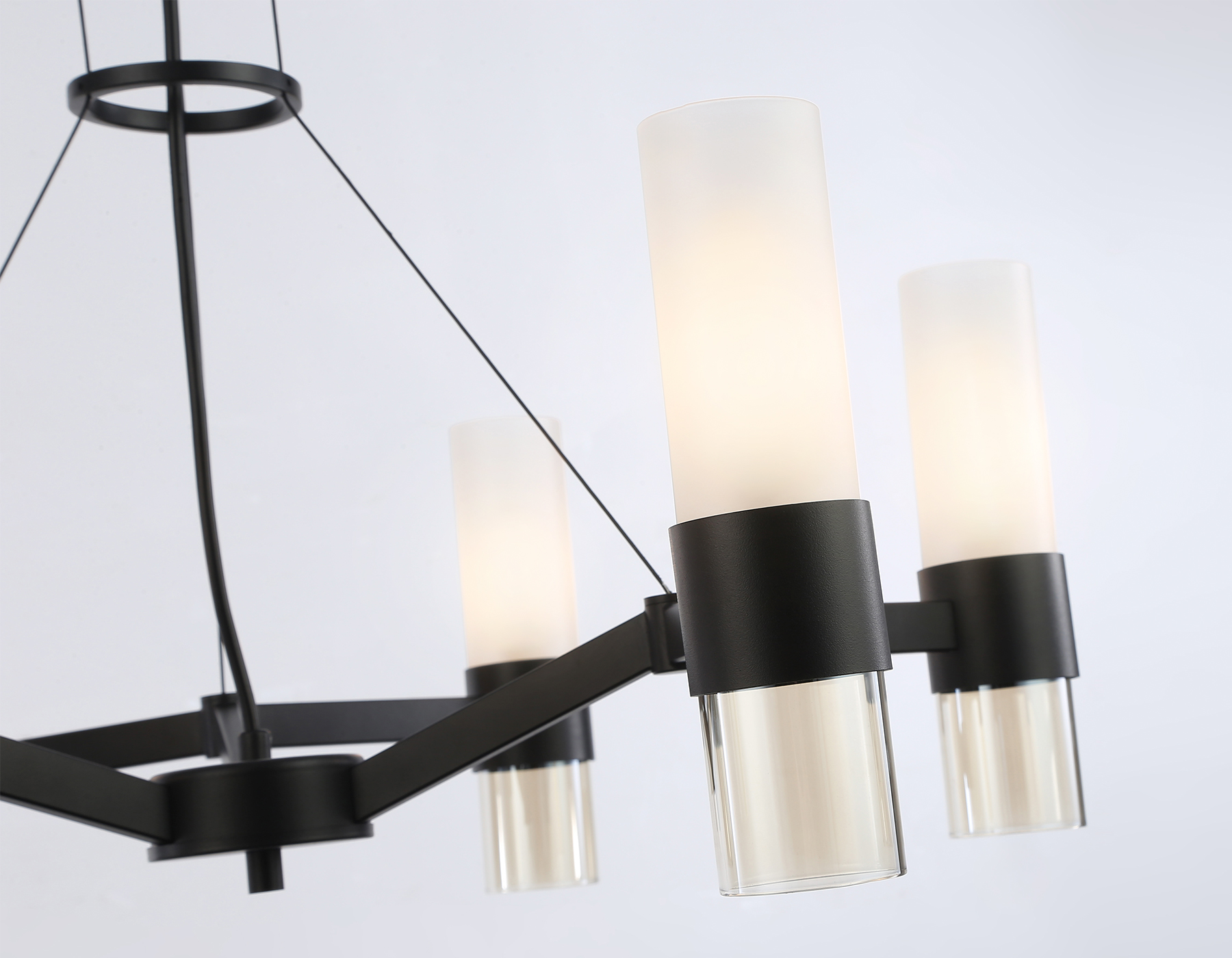 LH55104/6 BK/FR/TI черный/белый матовый/янтарь E14*6 max 40W D650*1080