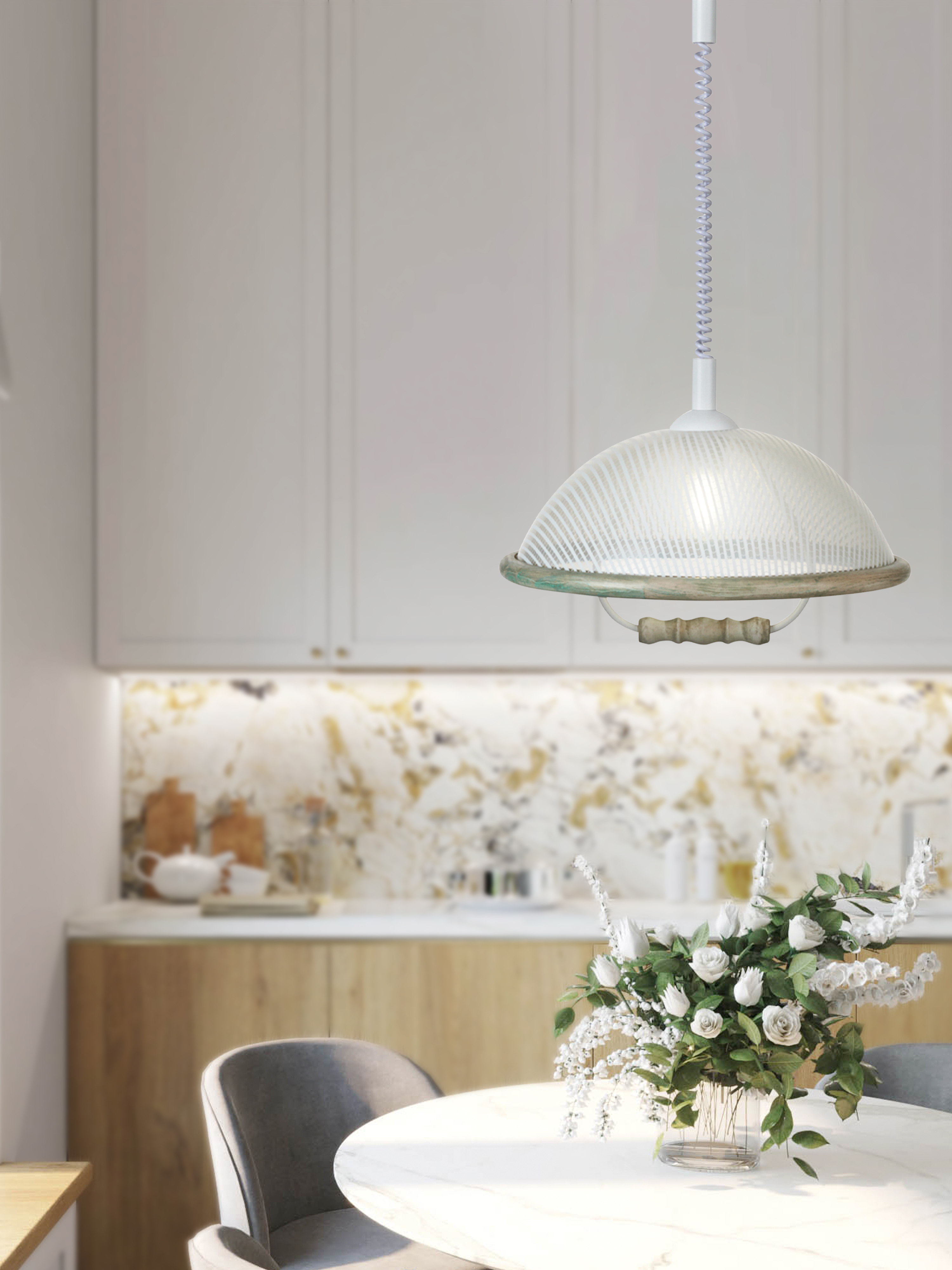 Подвесной светильник PLC-003-1P-400 WT+Wood 000030833