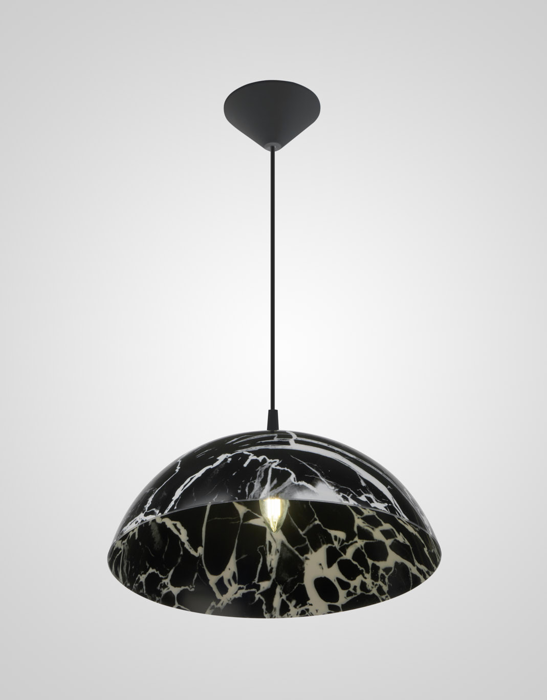 Подвесной светильник PL-005-1P-400 BK+WT 000030836