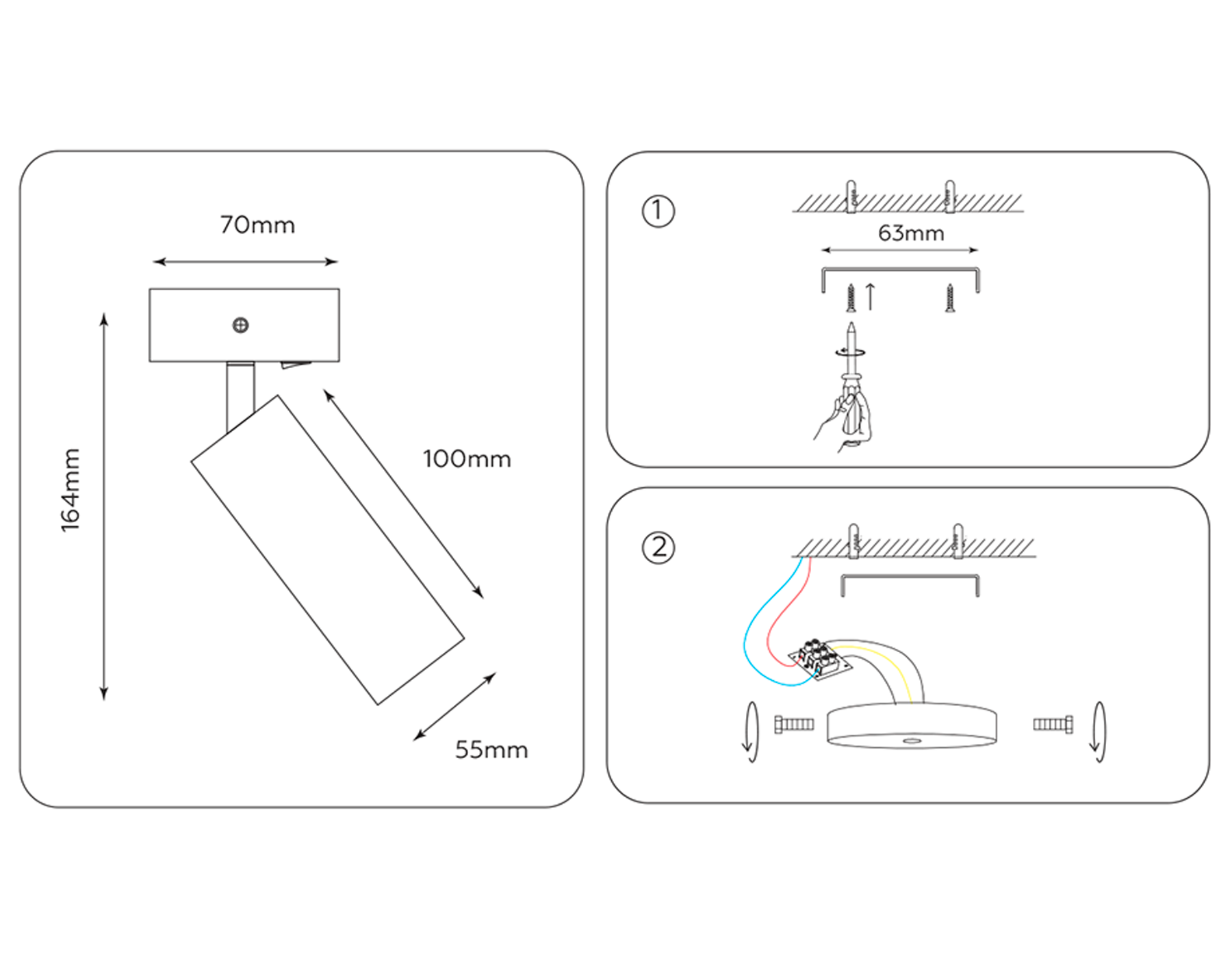 TA126 WH белый GU10 max 12W D70*164*D55