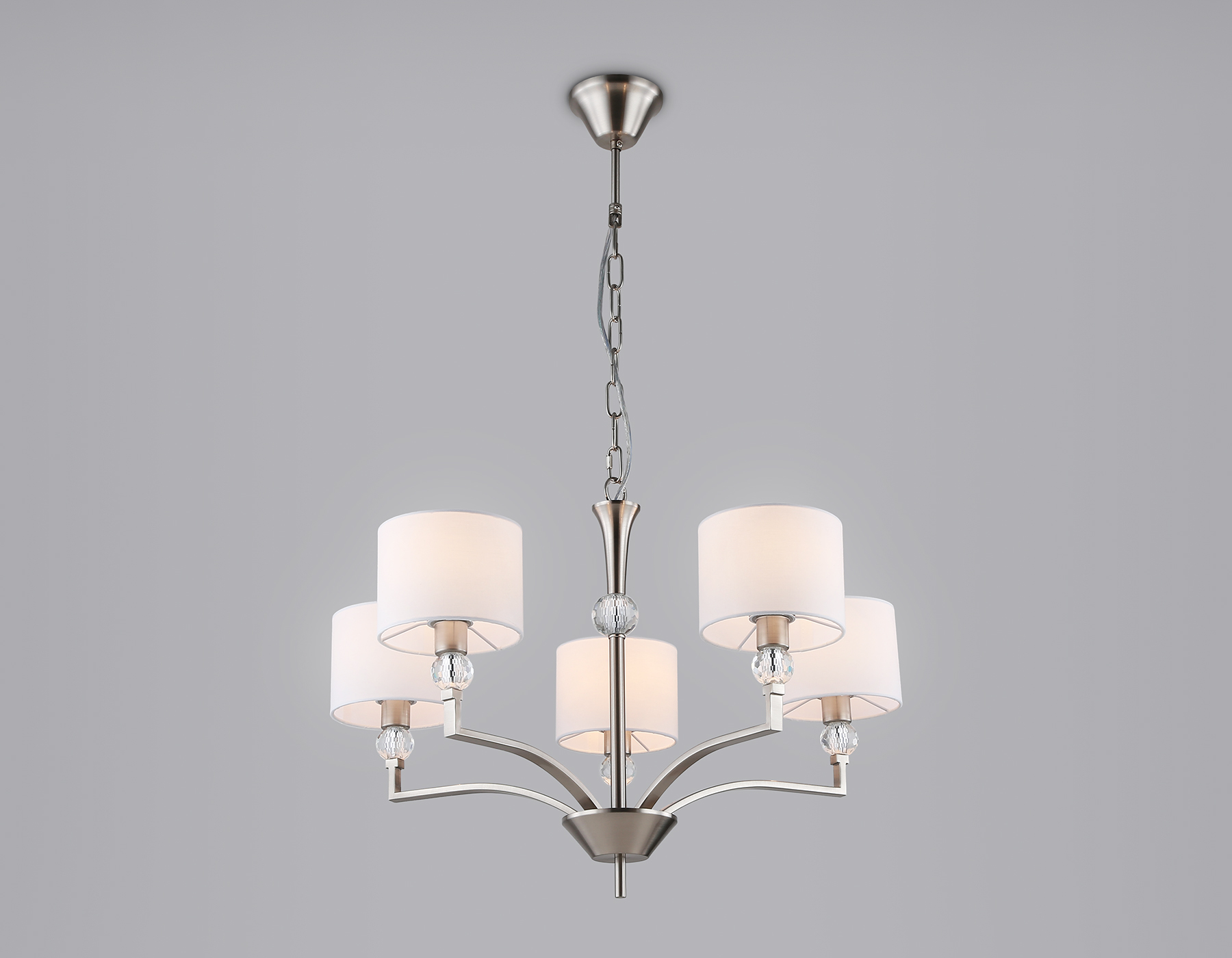 LH71121/5 SN/WH никель/белый E14/5 max 40W D660*880