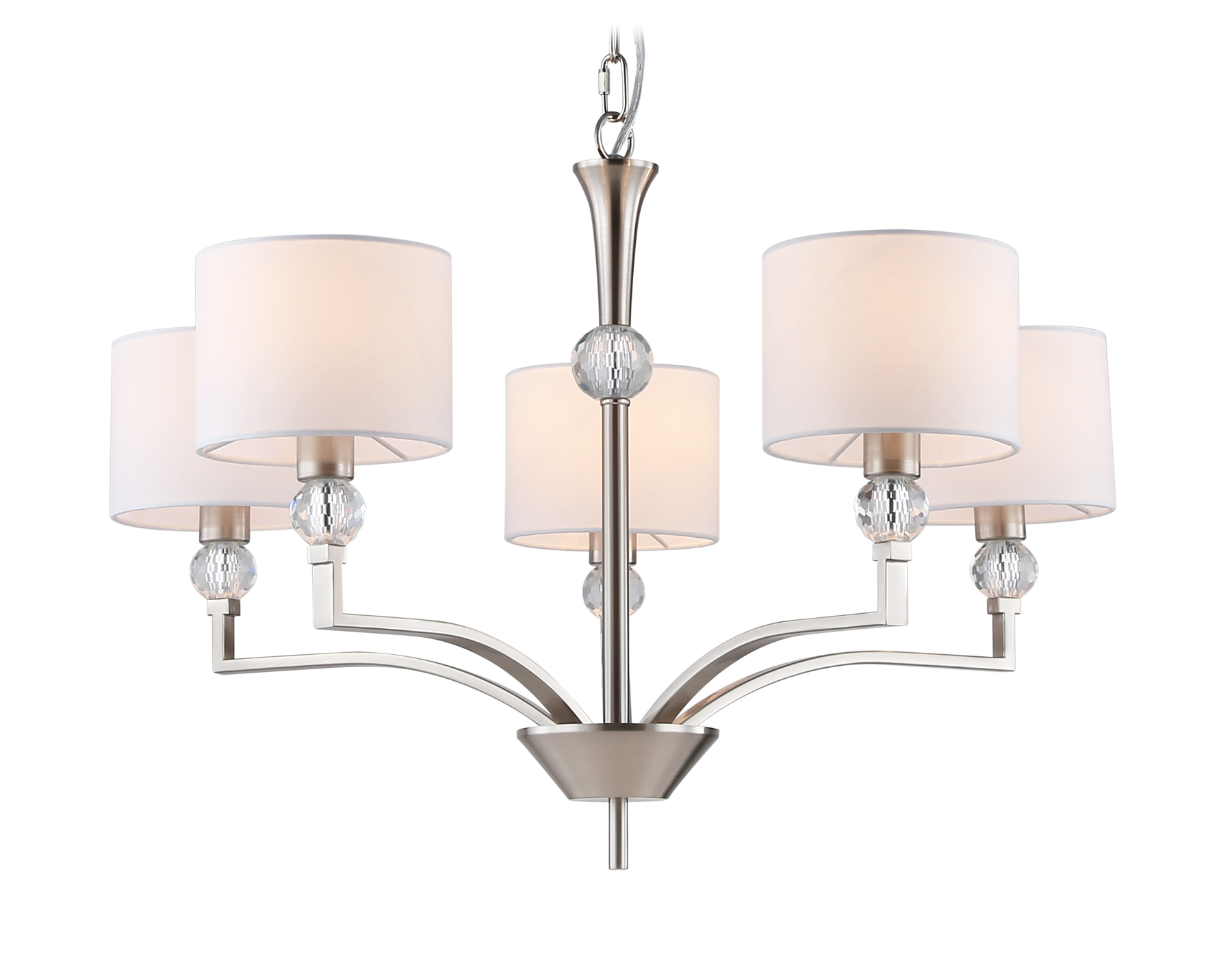 LH71121/5 SN/WH никель/белый E14/5 max 40W D660*880