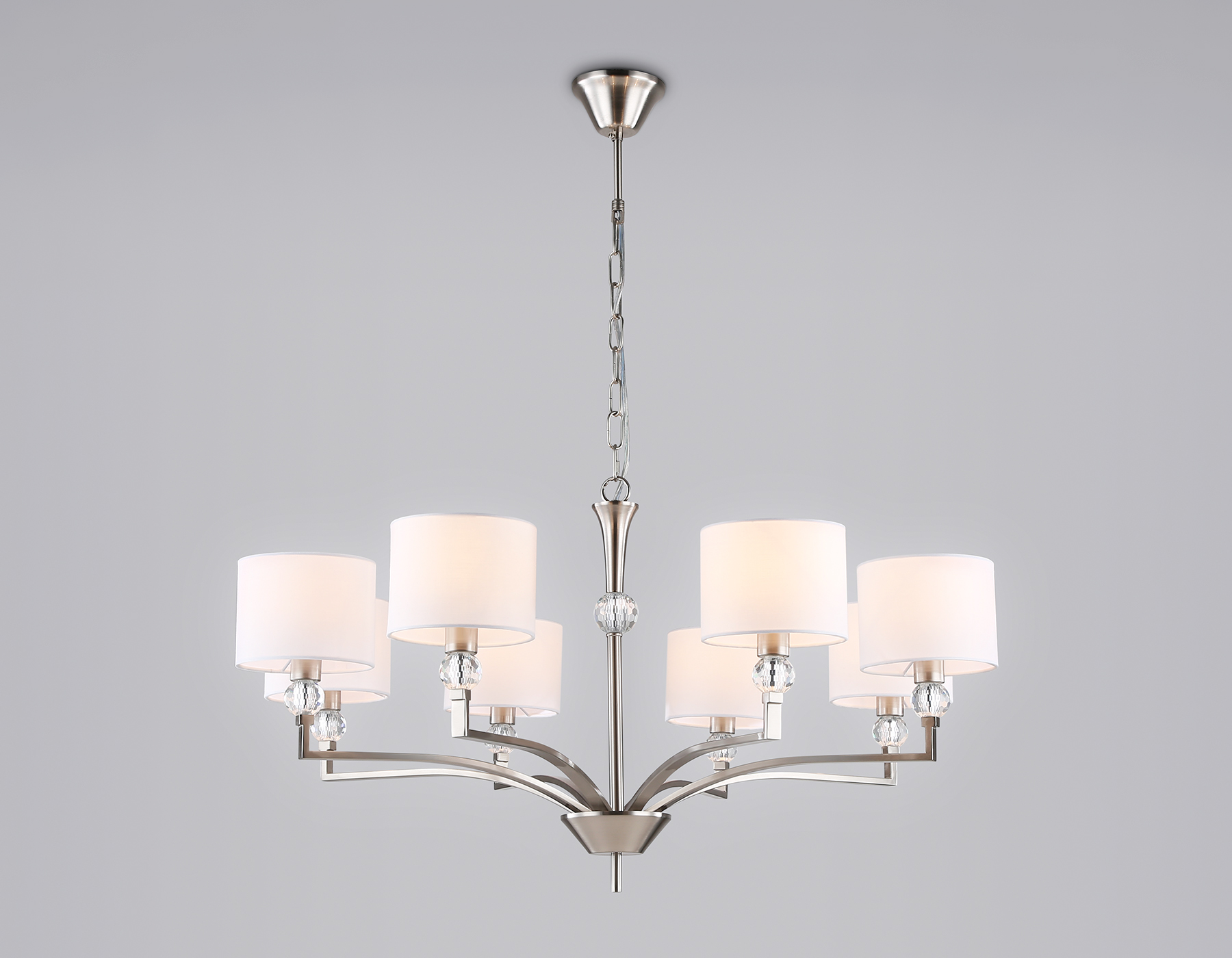 LH71123/8 SN/WH никель/белый E14/8 max 40W D840*880