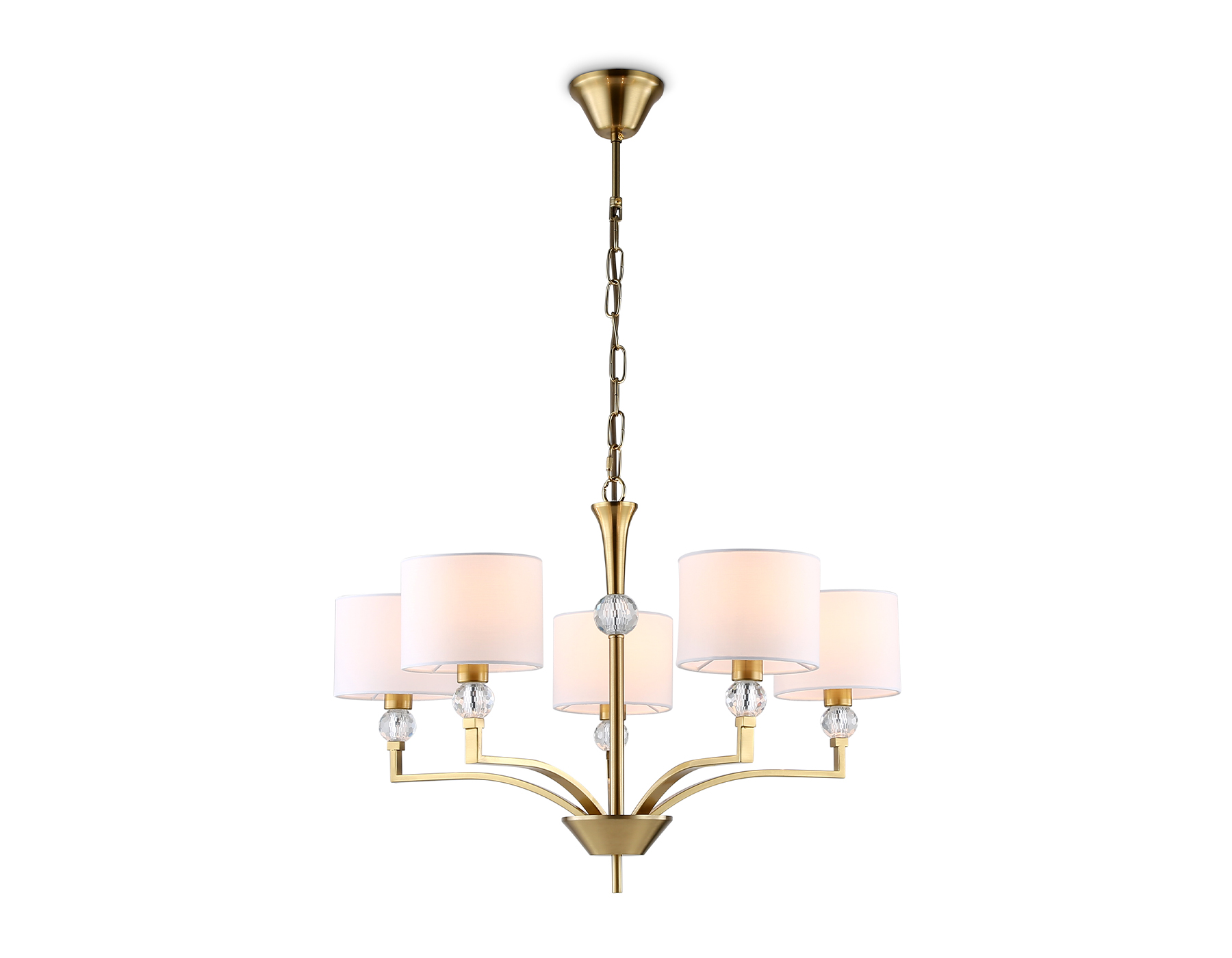 LH71131/5 BS/WH латунь/белый E14/5 max 40W D660*880