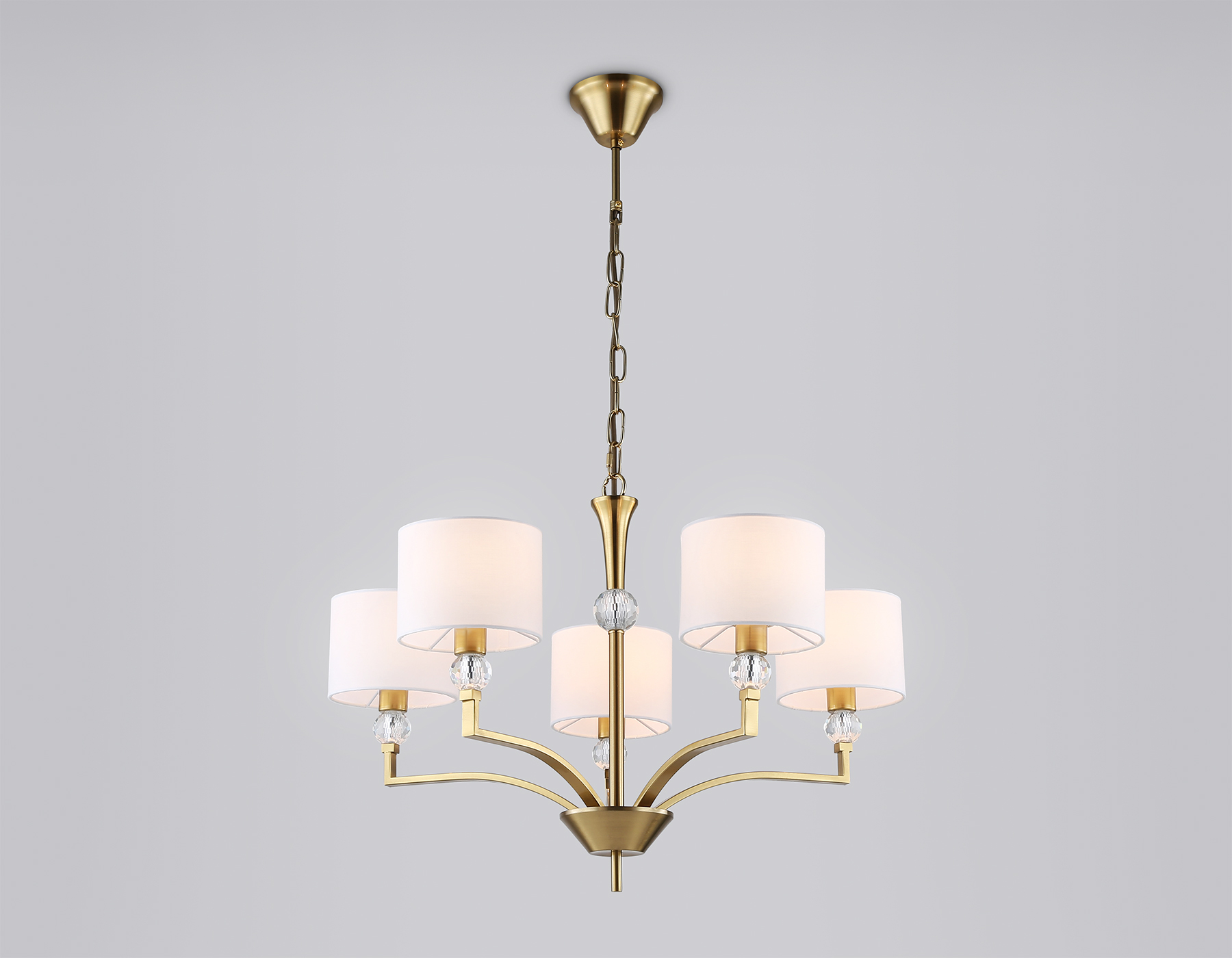 LH71131/5 BS/WH латунь/белый E14/5 max 40W D660*880