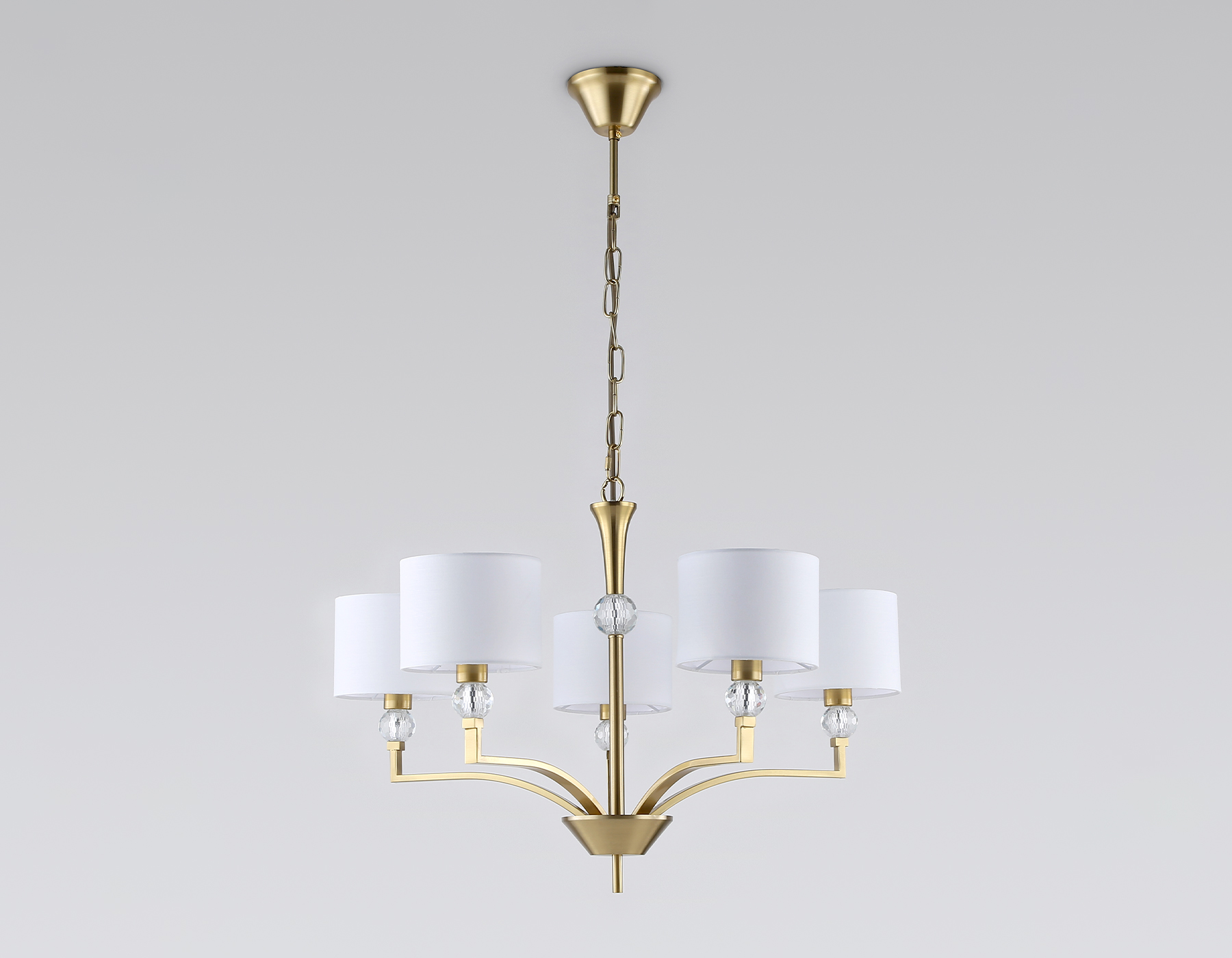 LH71131/5 BS/WH латунь/белый E14/5 max 40W D660*880