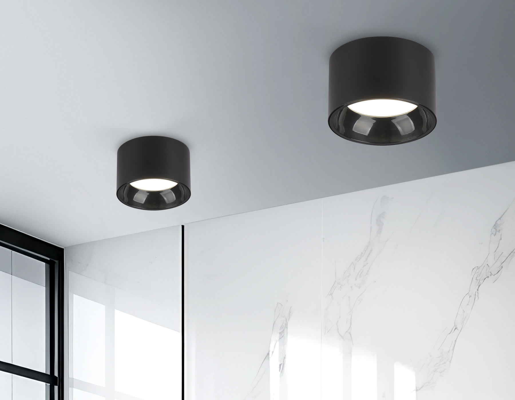 TN52894 SBK/GBK черный песок/черный глянец GX53 max 12W D97*60