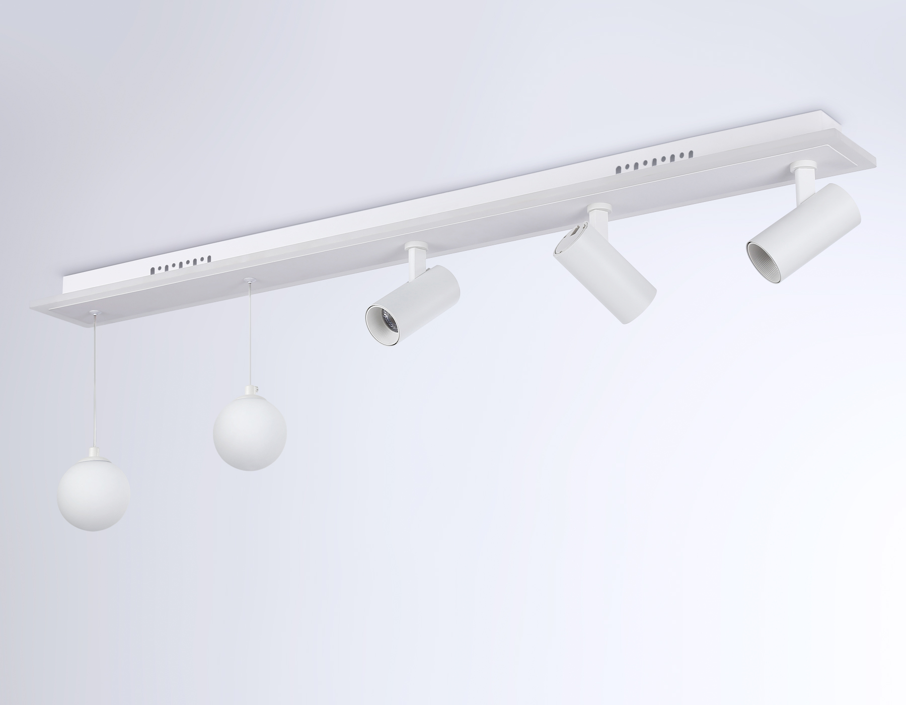 FL66201/1+5 WH белый 67W 3000K-6400K+G9/2 1000*100*400 (ПДУ ИК)