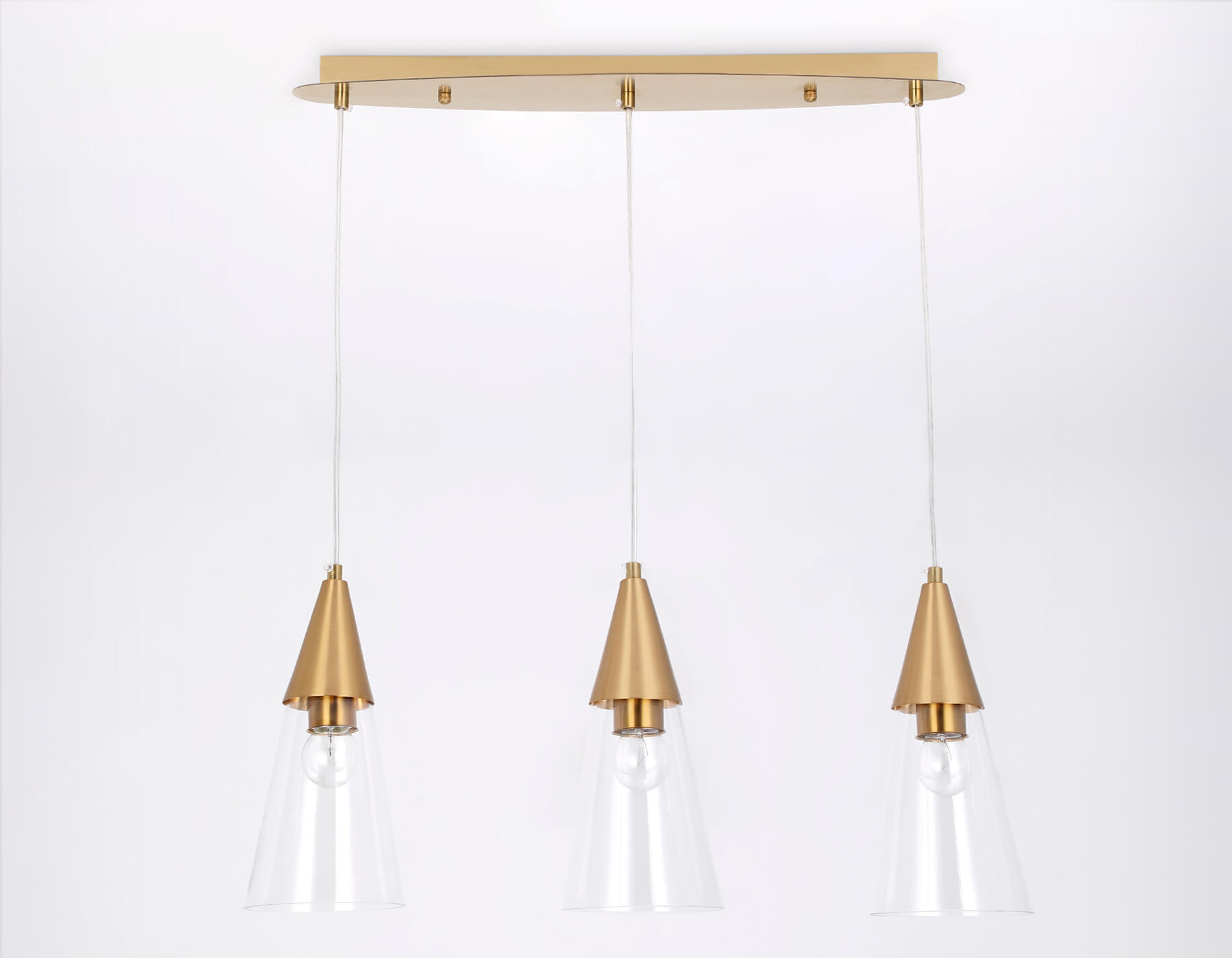 TR3669/3 BS/CL латунь/прозрачный E14/3 max 40W 590*120*850