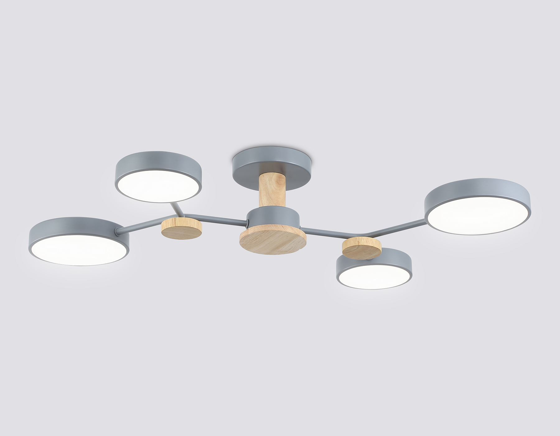 FL4859/4 GR/WD серый/дерево 60W 3000-6000K 700*400*120 (без ПДУ)