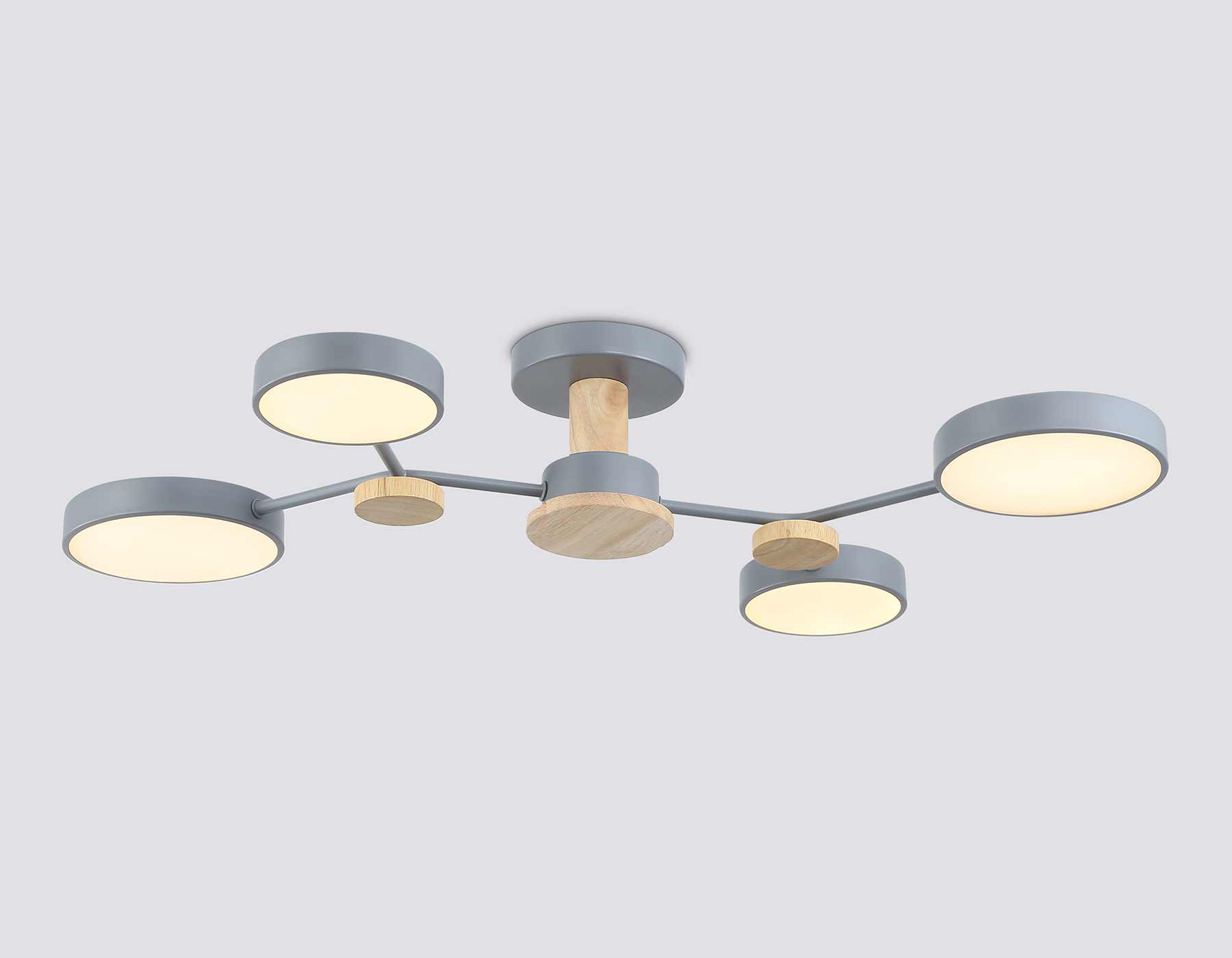 FL4859/4 GR/WD серый/дерево 60W 3000-6000K 700*400*120 (без ПДУ)