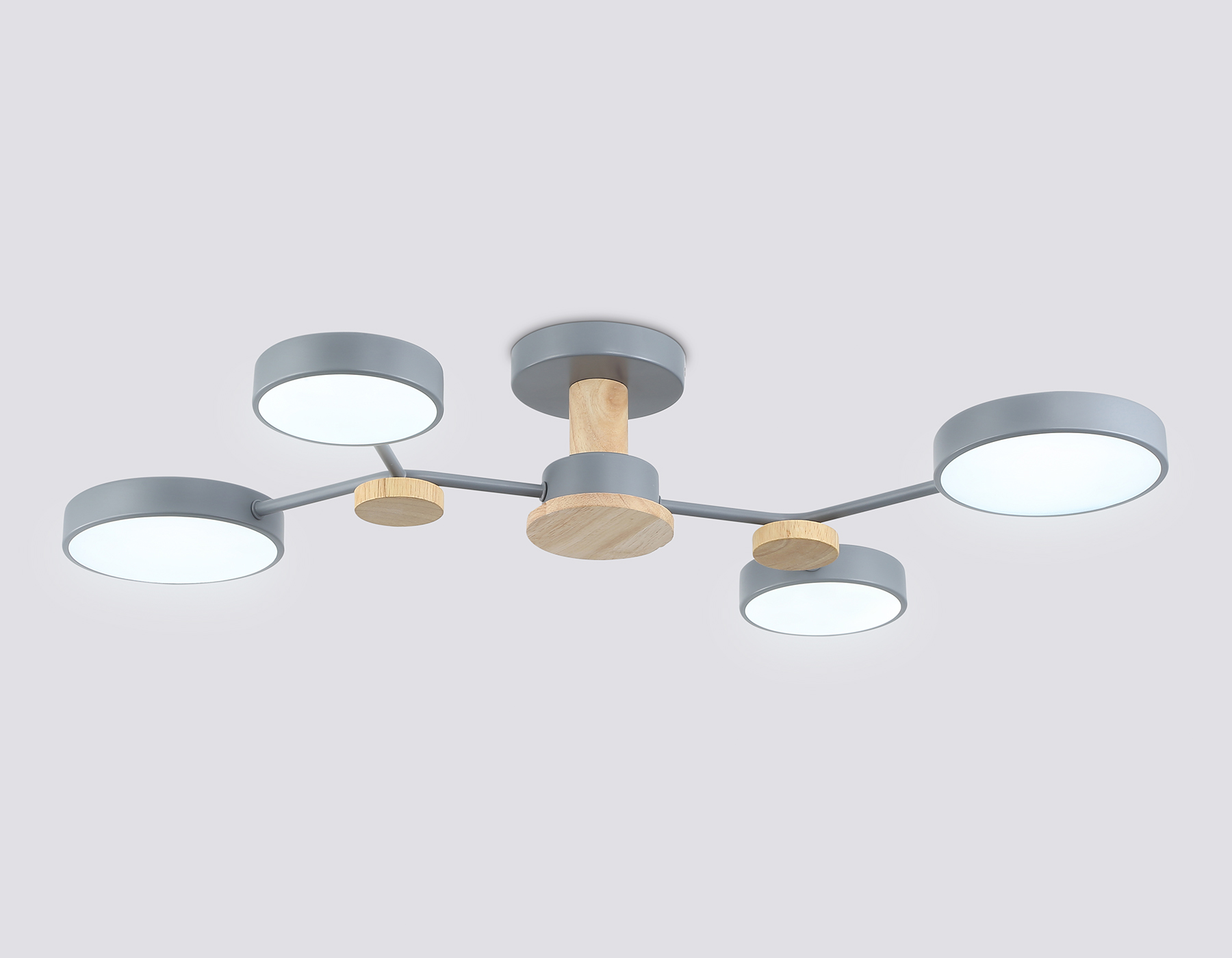 FL4859/4 GR/WD серый/дерево 60W 3000-6000K 700*400*120 (без ПДУ)