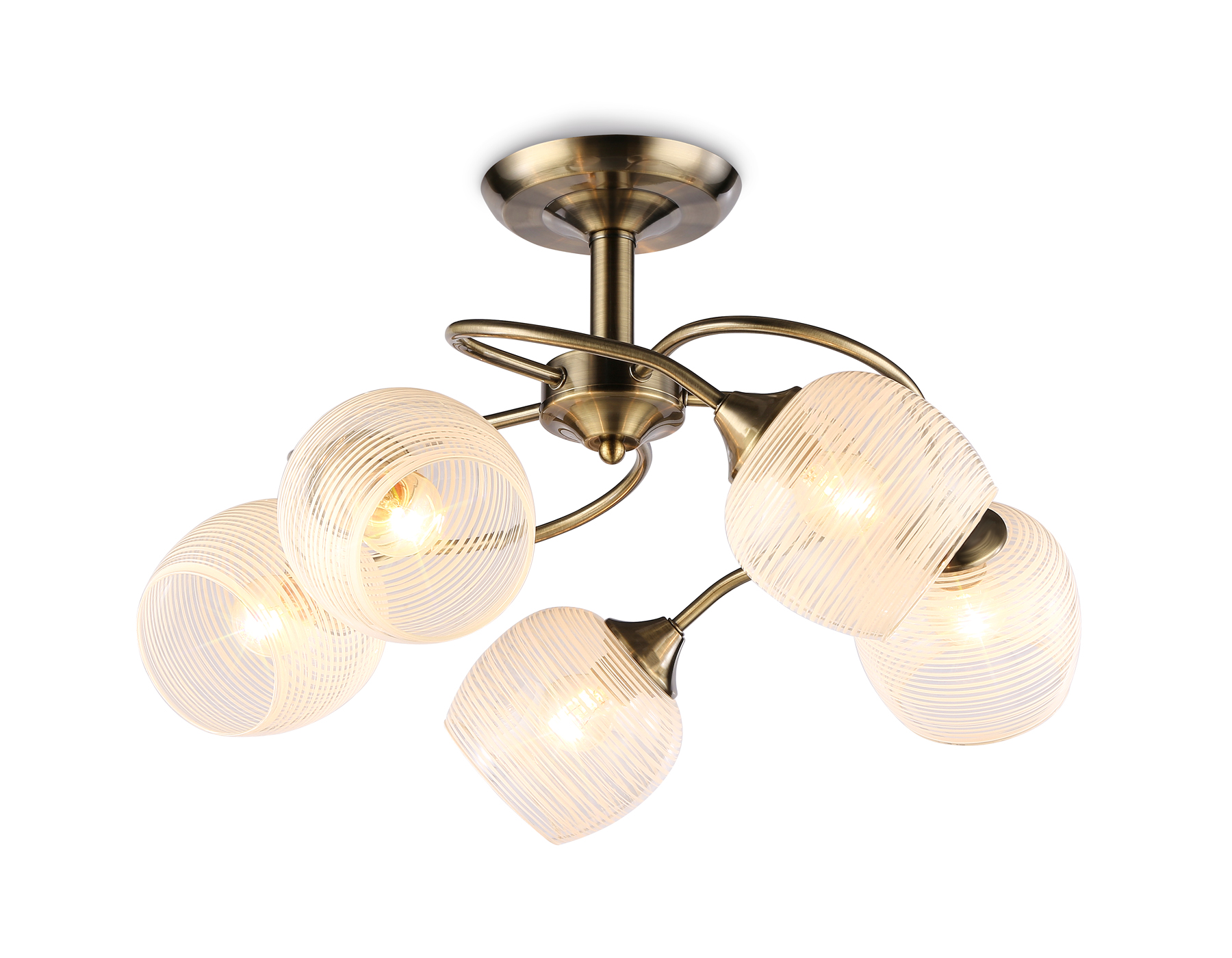 TR3199/5 SB/CL/FR бронза/прозрачный/белый матовый E27/5 max 40W D600*485