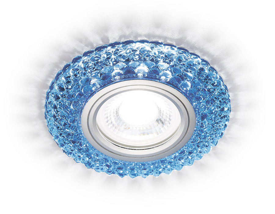 S291 BL/WH хром/голубой MR16+3W(LED WHITE 4200K)