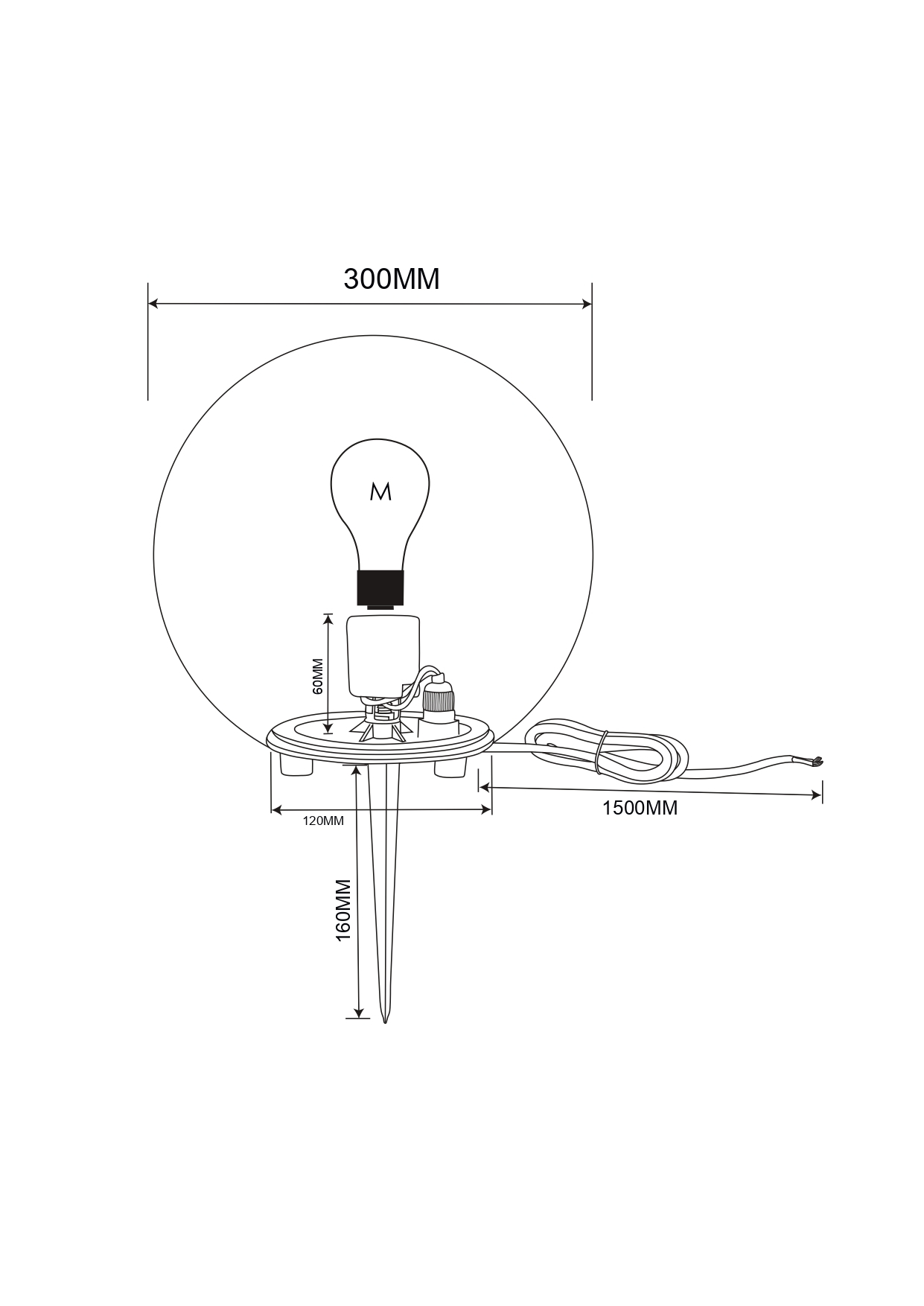 Ландшафтный светильник Outdoor O594FL-01W