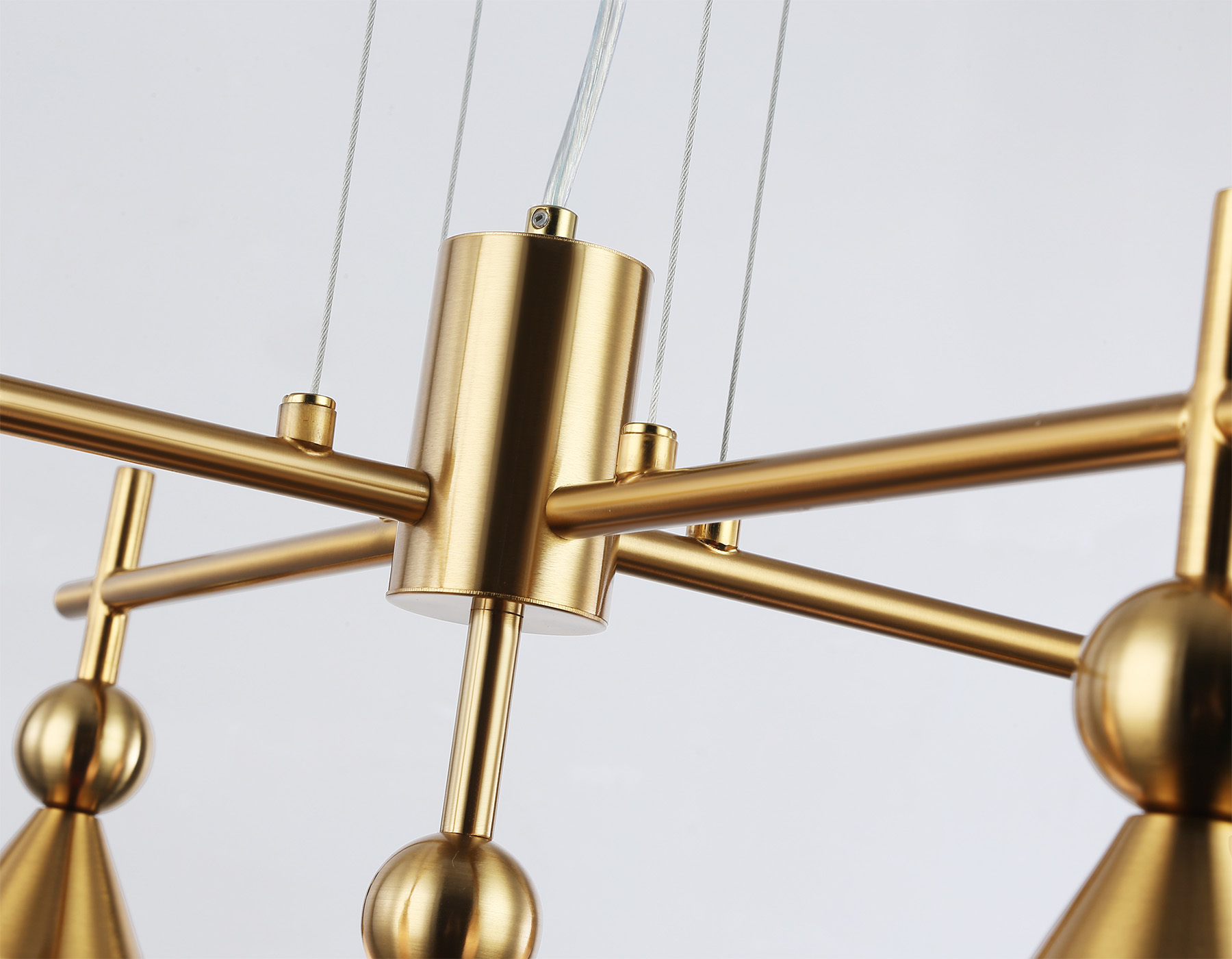 LH55276/5 BS/FR латунь/белый матовый E14*5 max 40W D520*1390