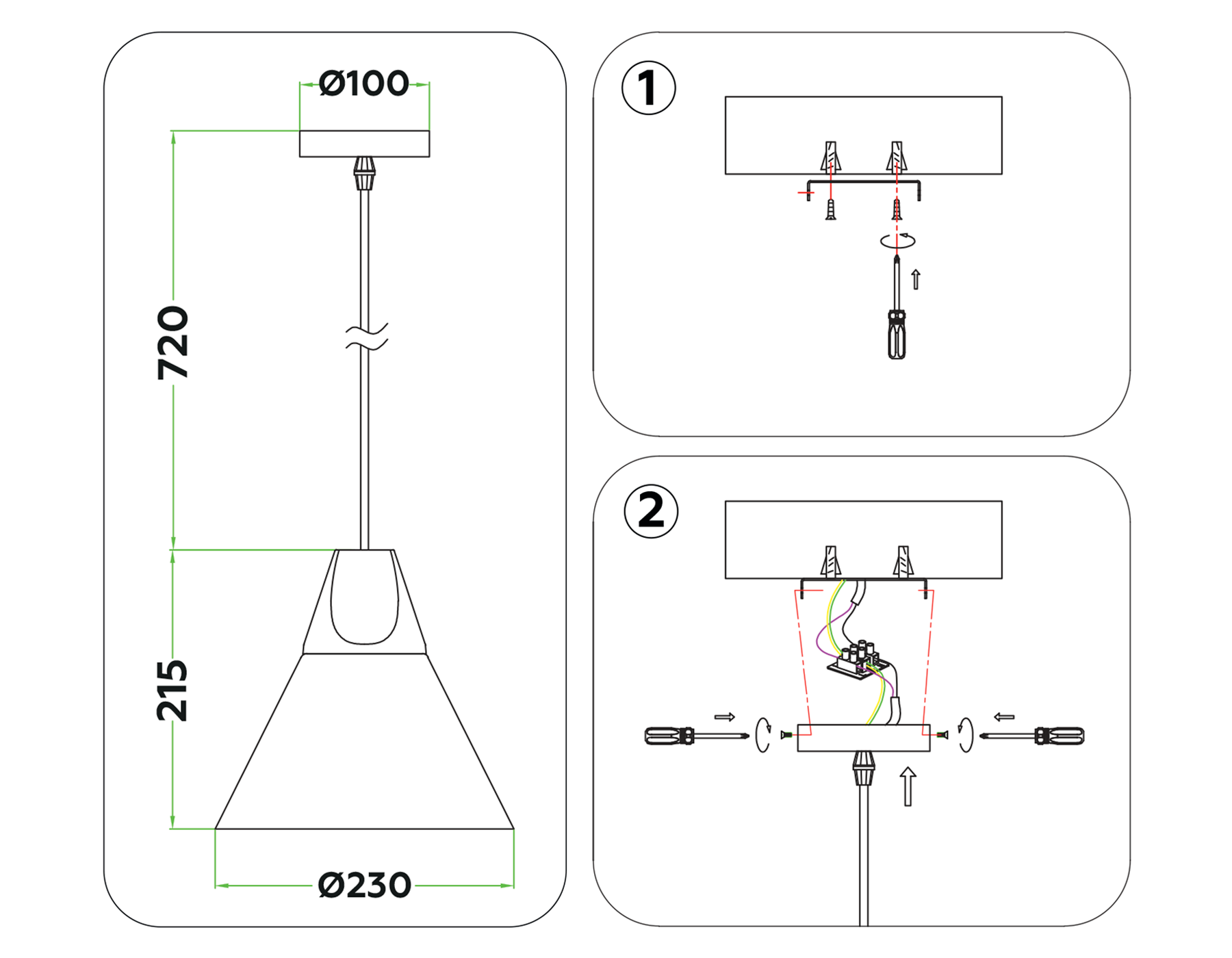 TR8195 WH/LW белый/светлое дерево E27 max 40W D230*935