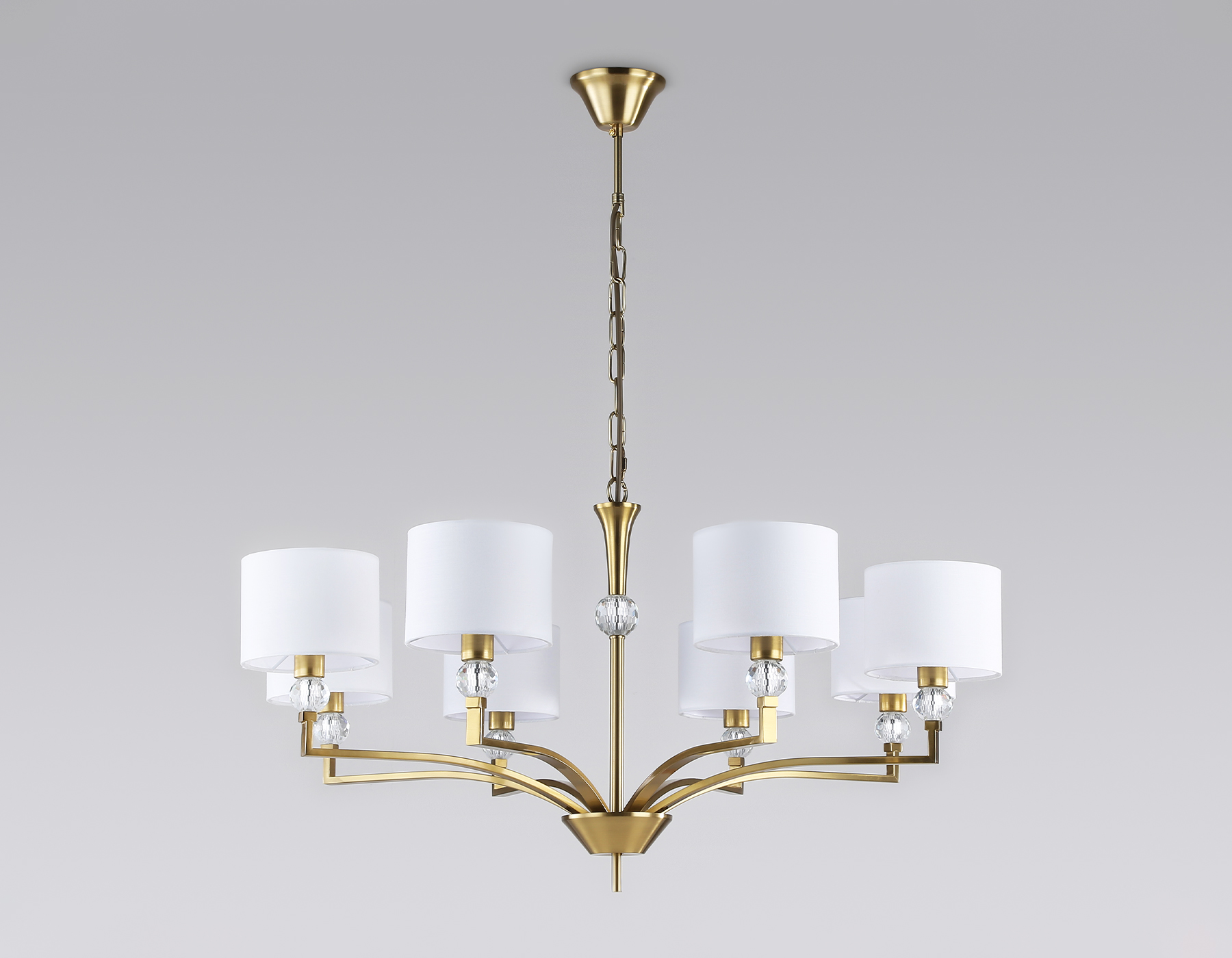 LH71133/8 BS/WH латунь/белый E14/8 max 40W D840*880